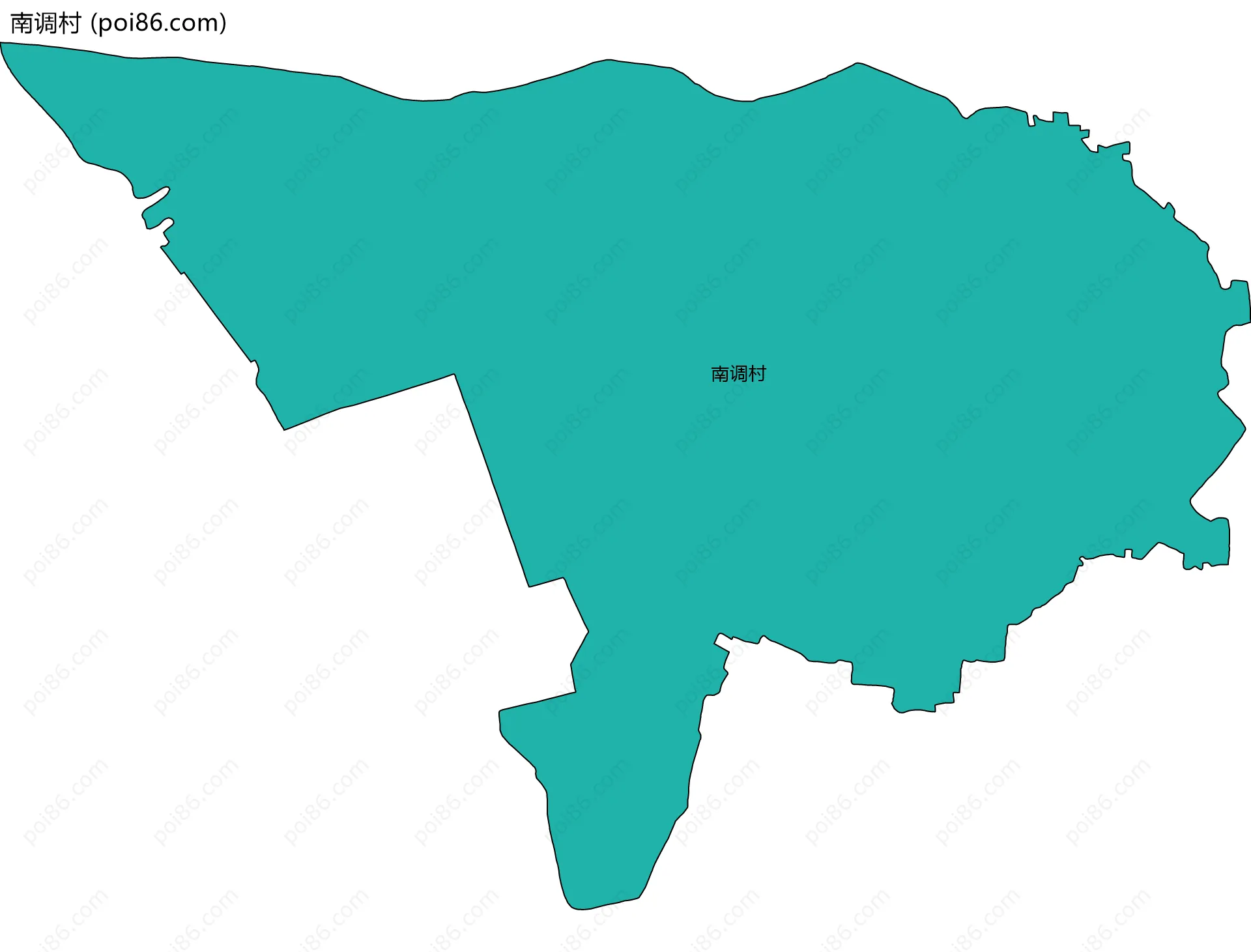 南调村边界地图