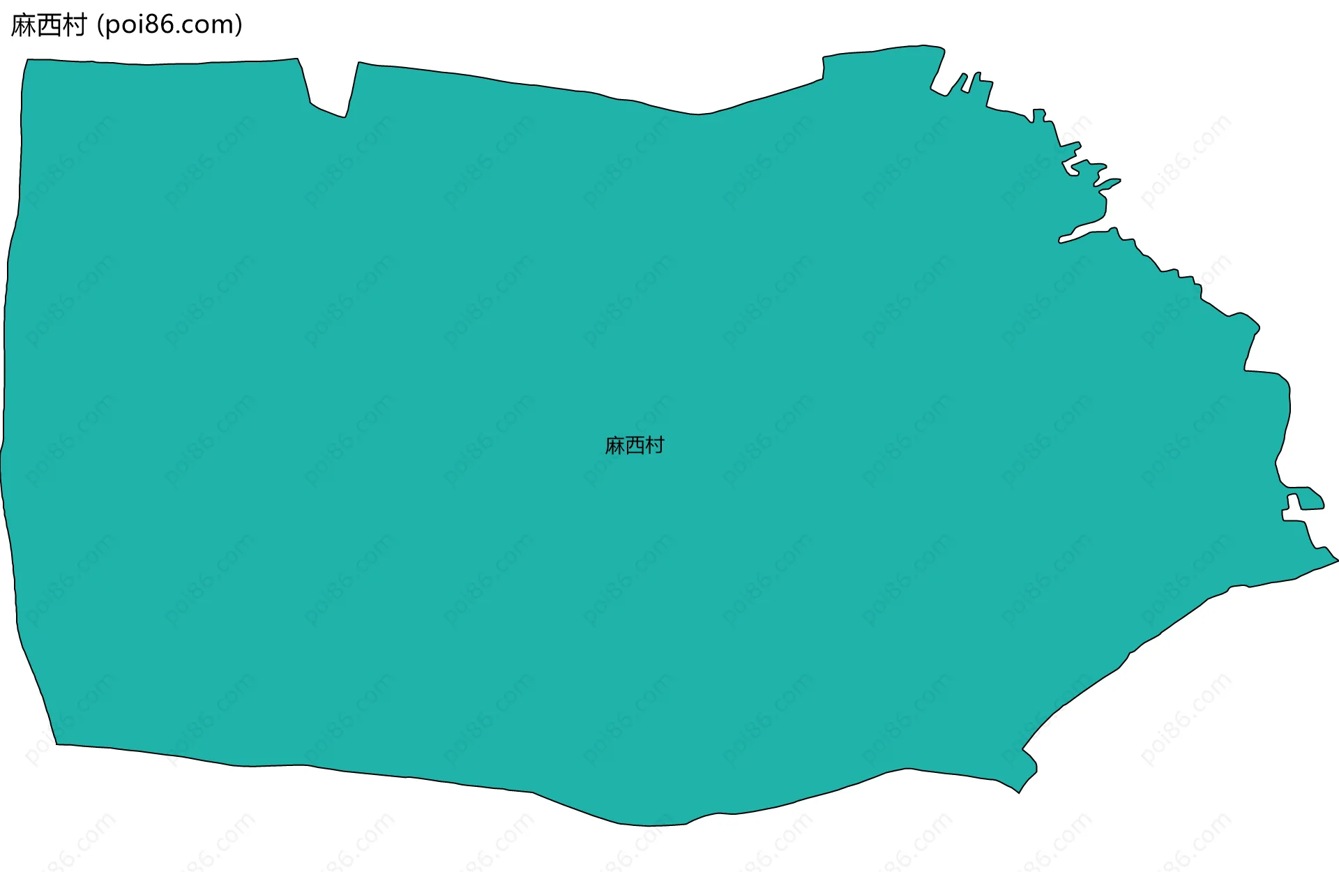 麻西村边界地图