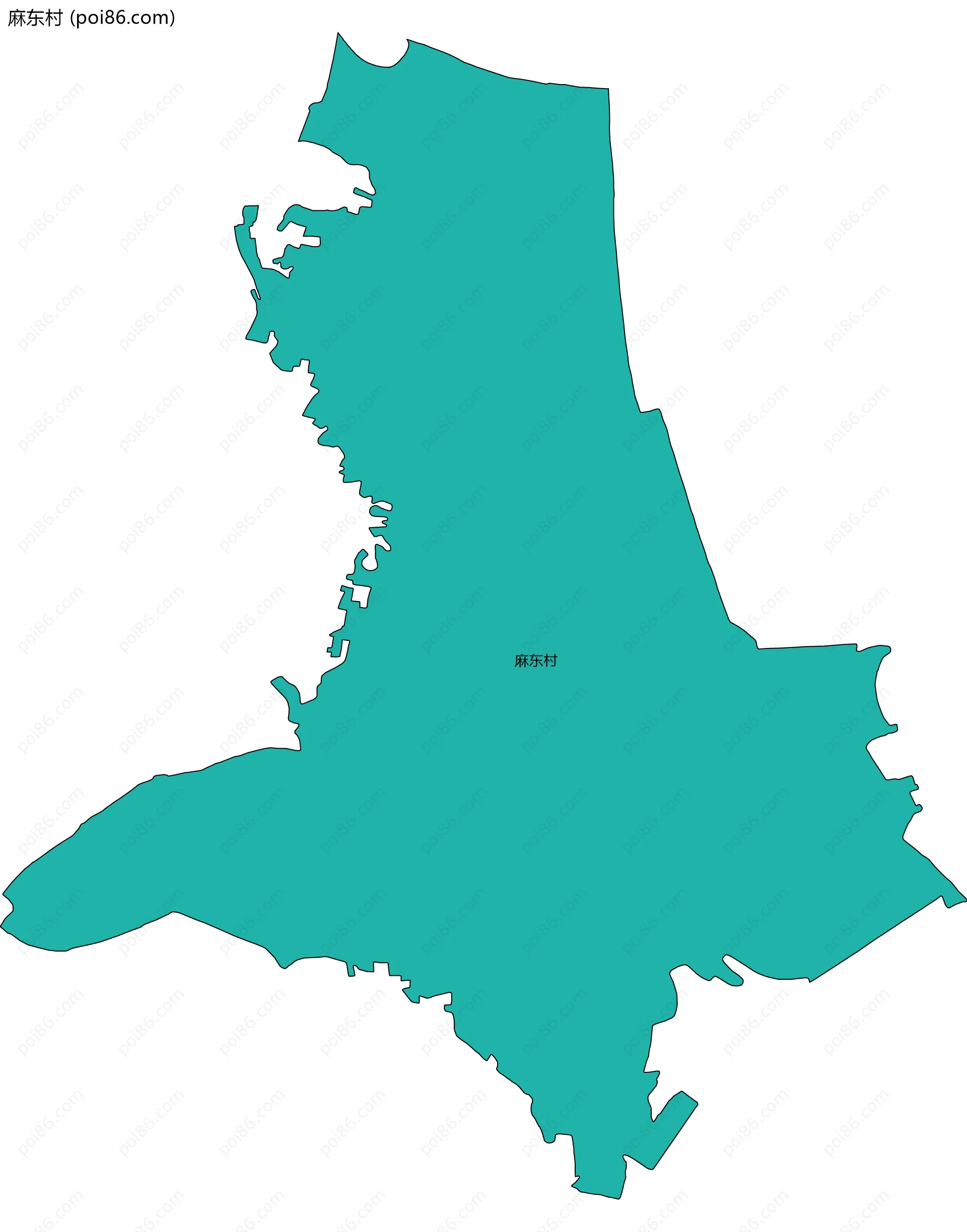 麻东村边界地图
