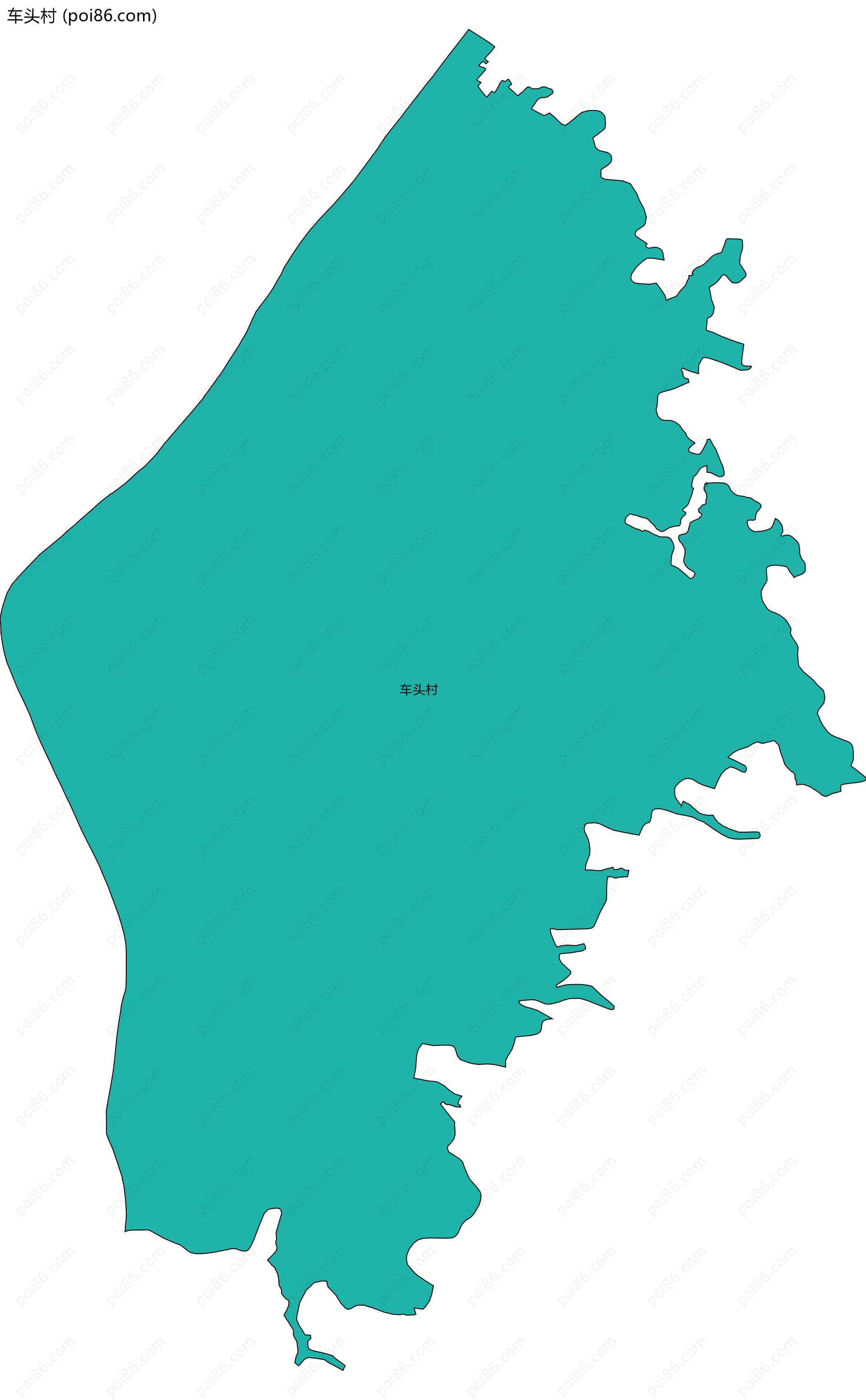 车头村边界地图