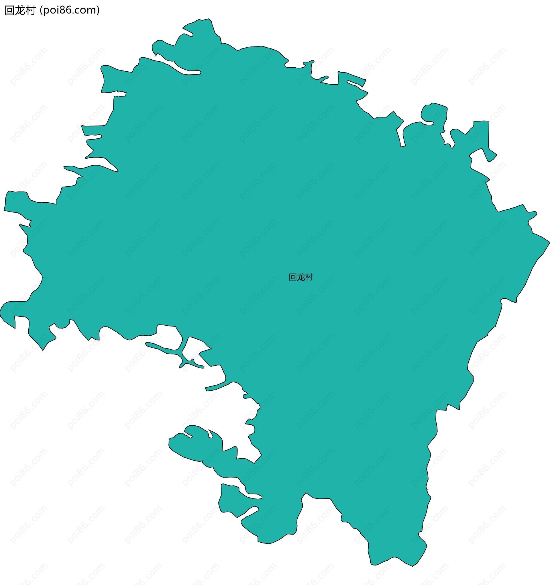 回龙村边界地图