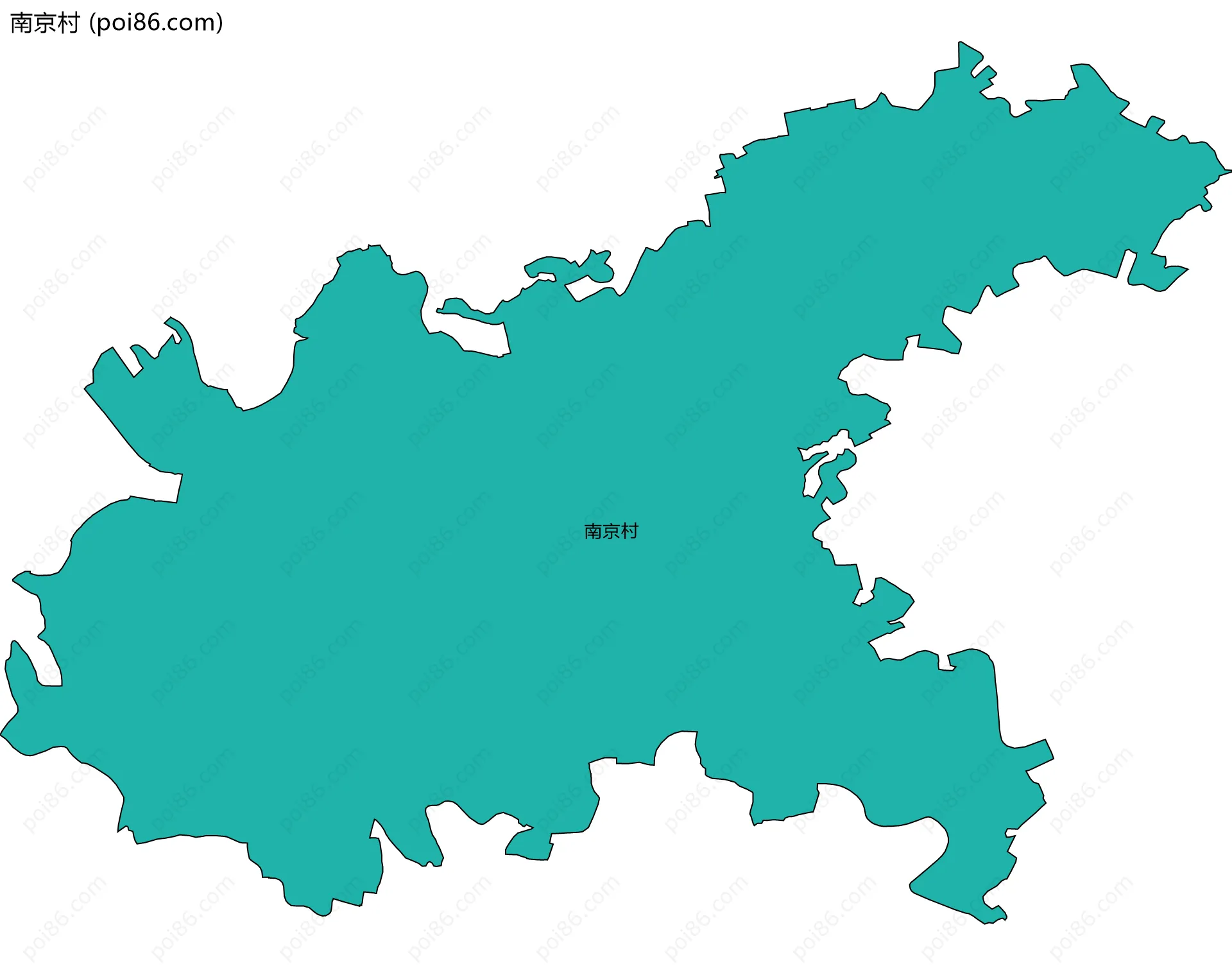 南京村边界地图