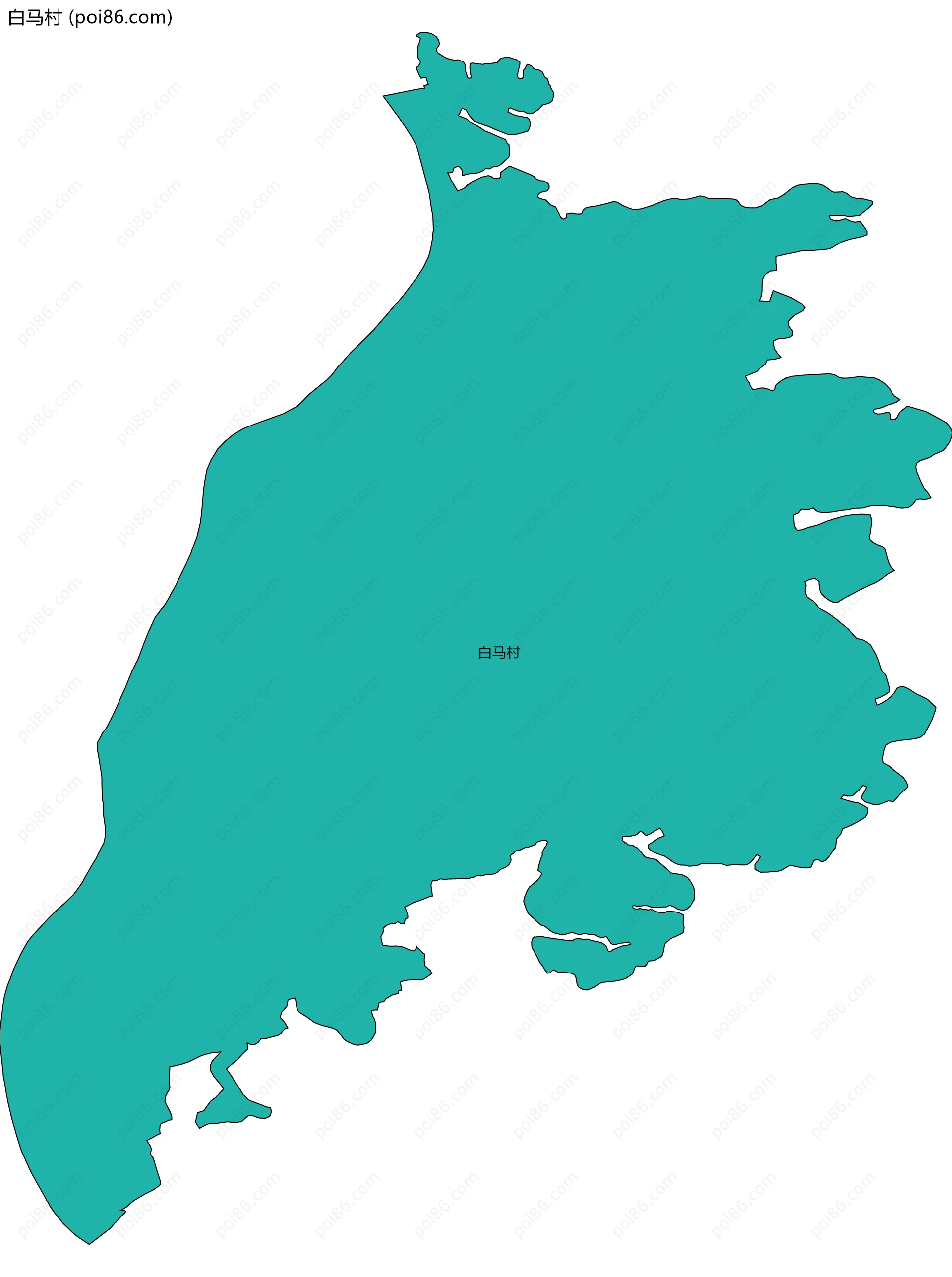 白马村边界地图