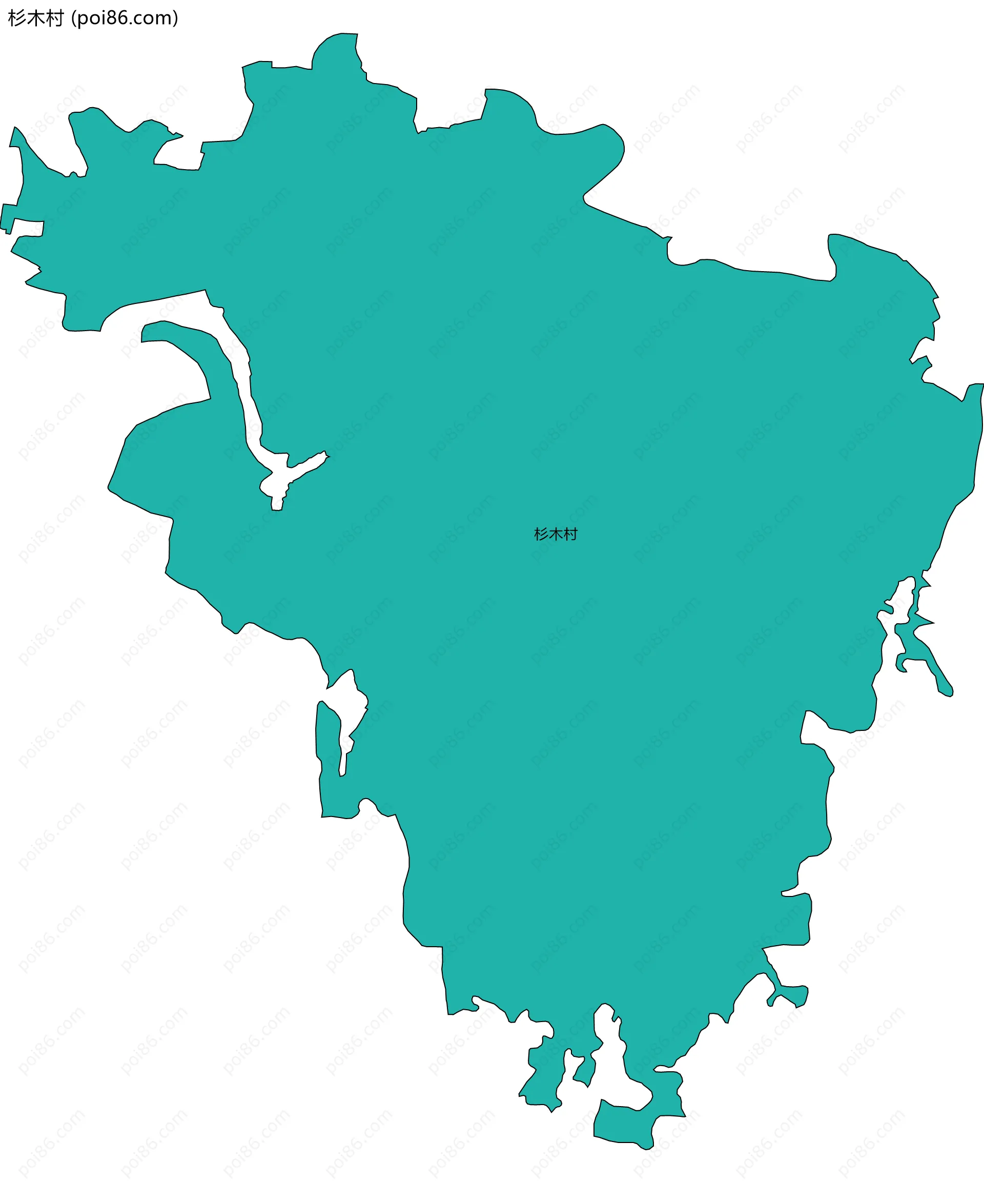 杉木村边界地图