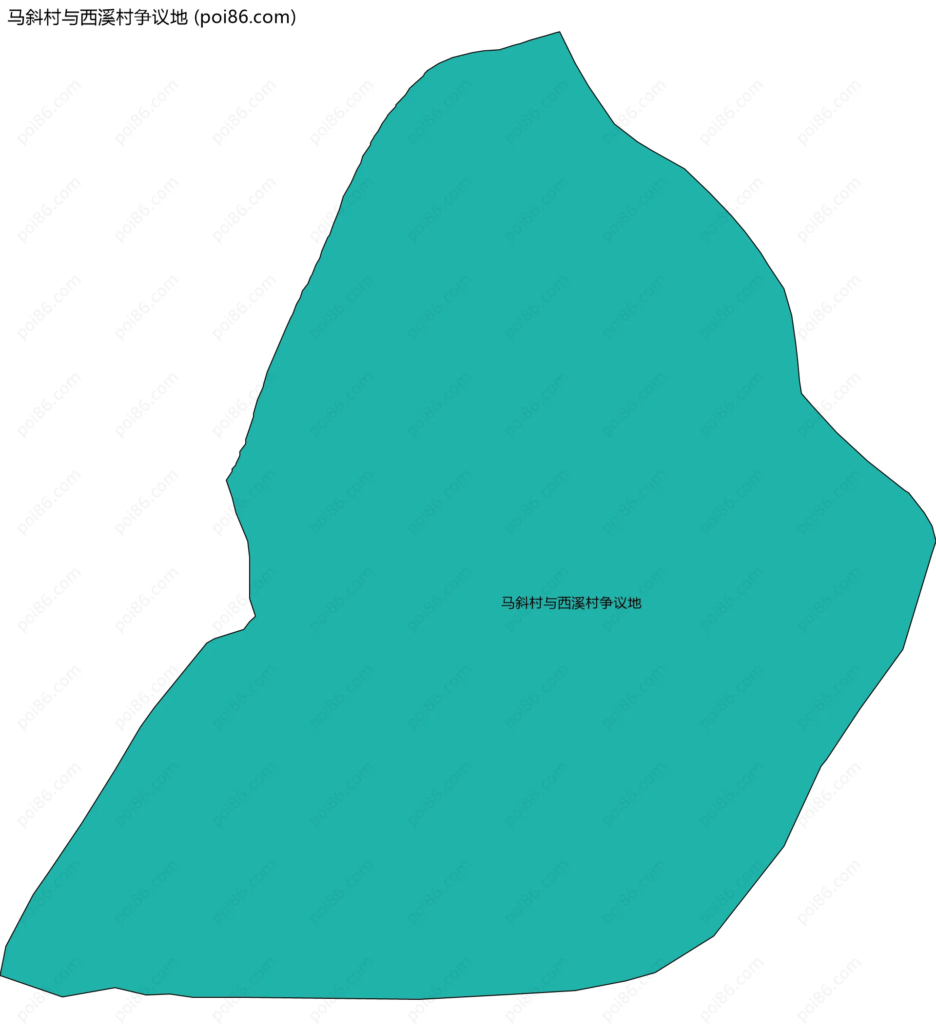 马斜村与西溪村争议地边界地图