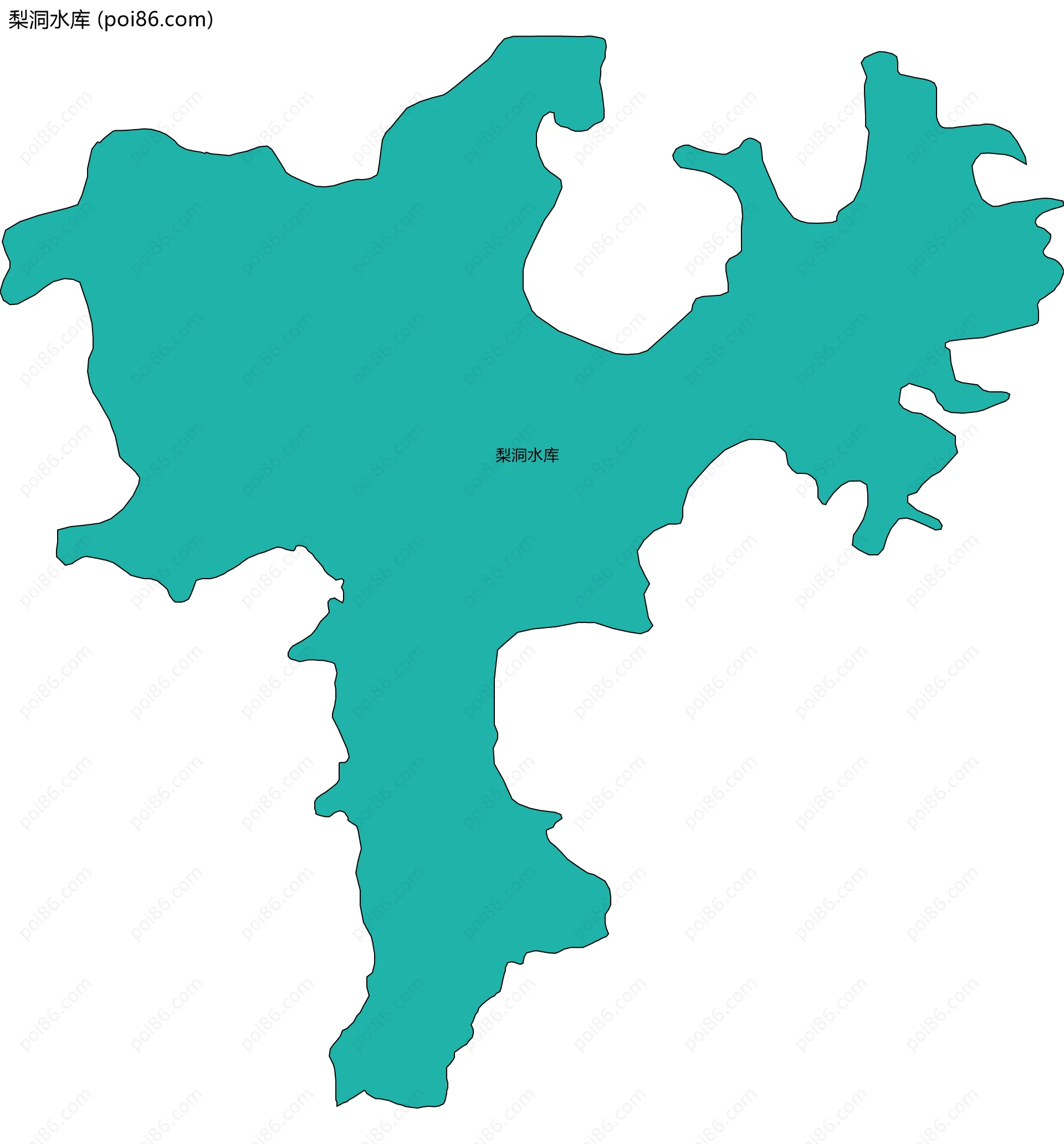 梨洞水库边界地图