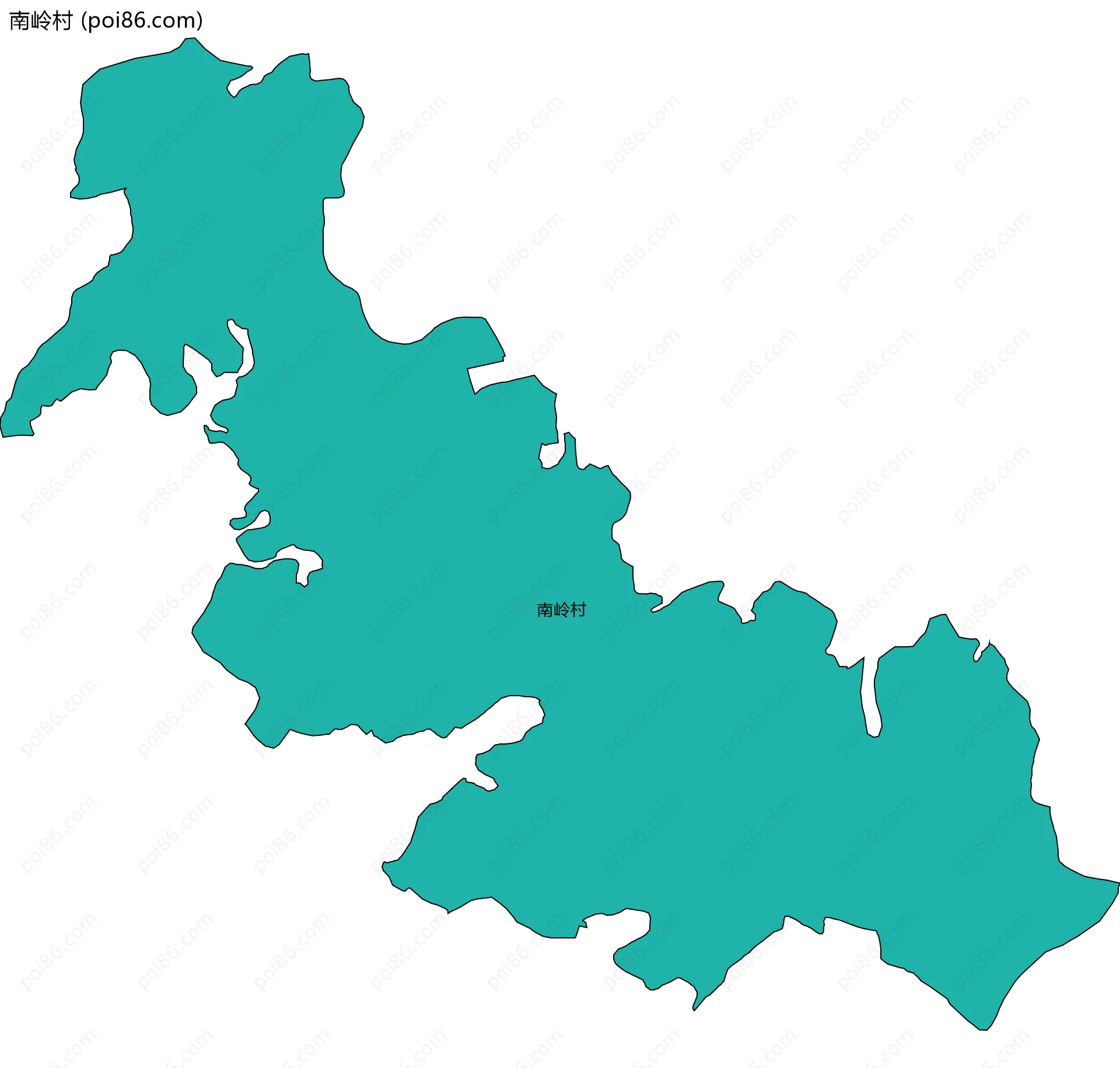 南岭村边界地图