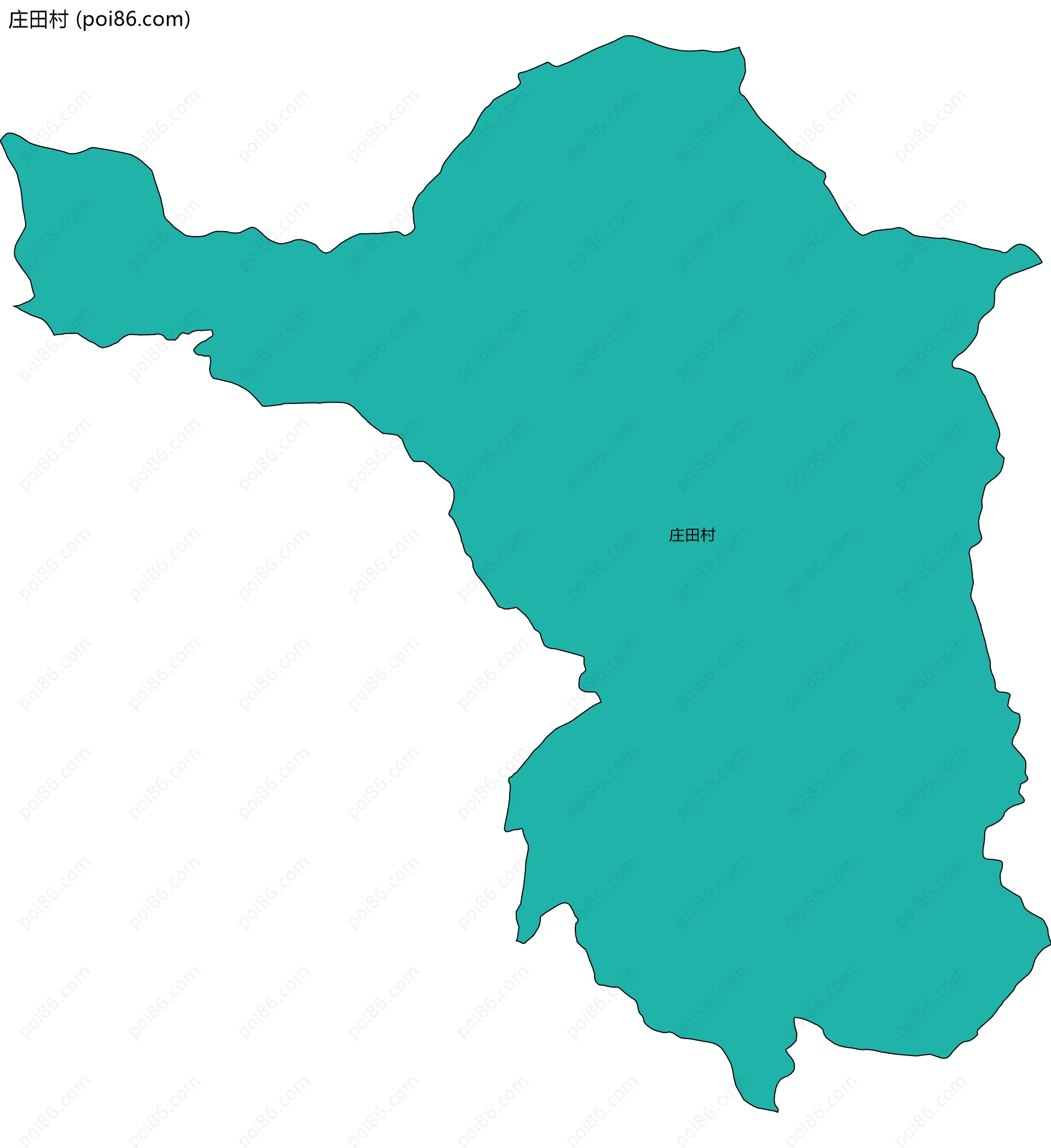 庄田村边界地图