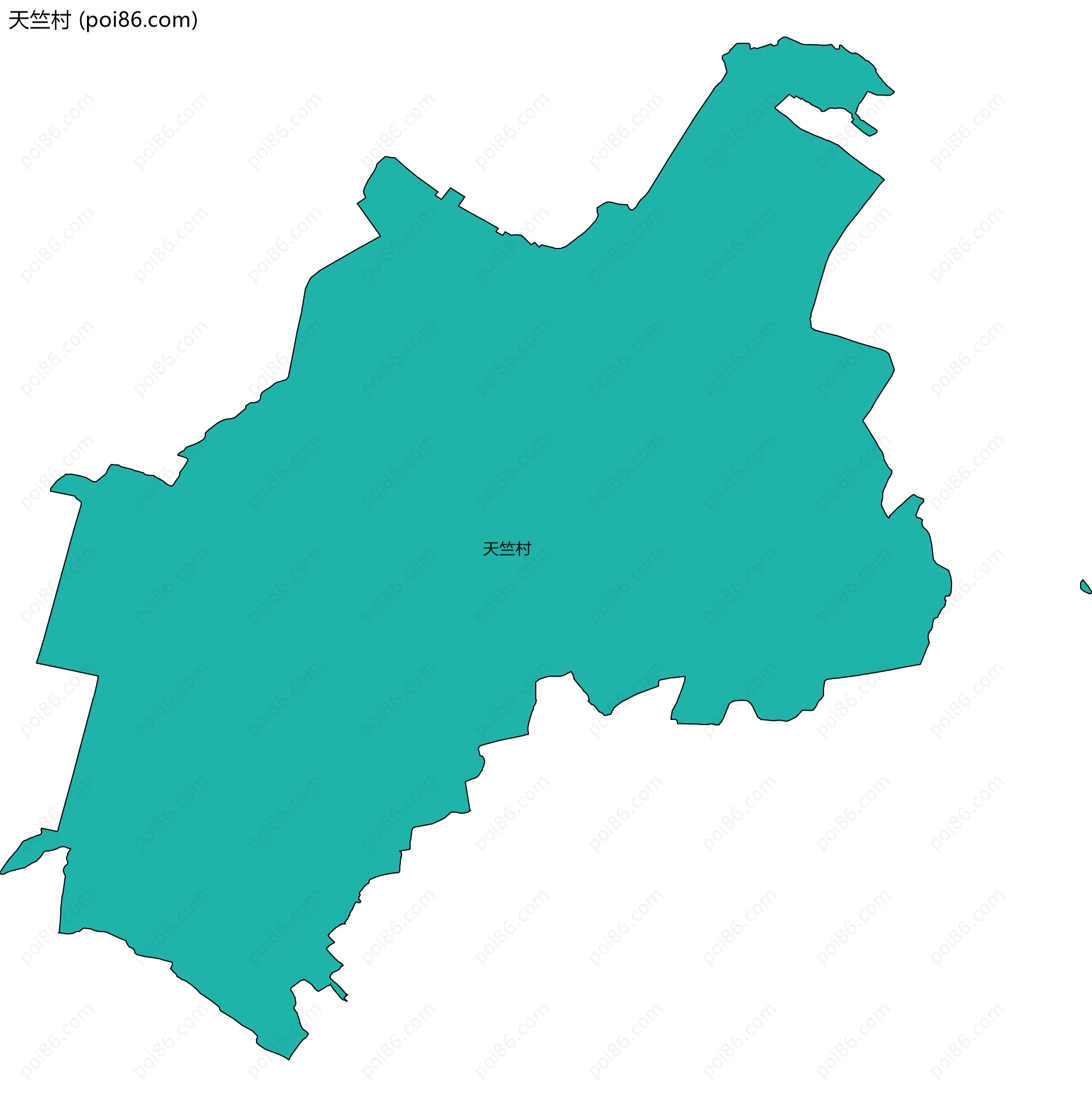 天竺村边界地图