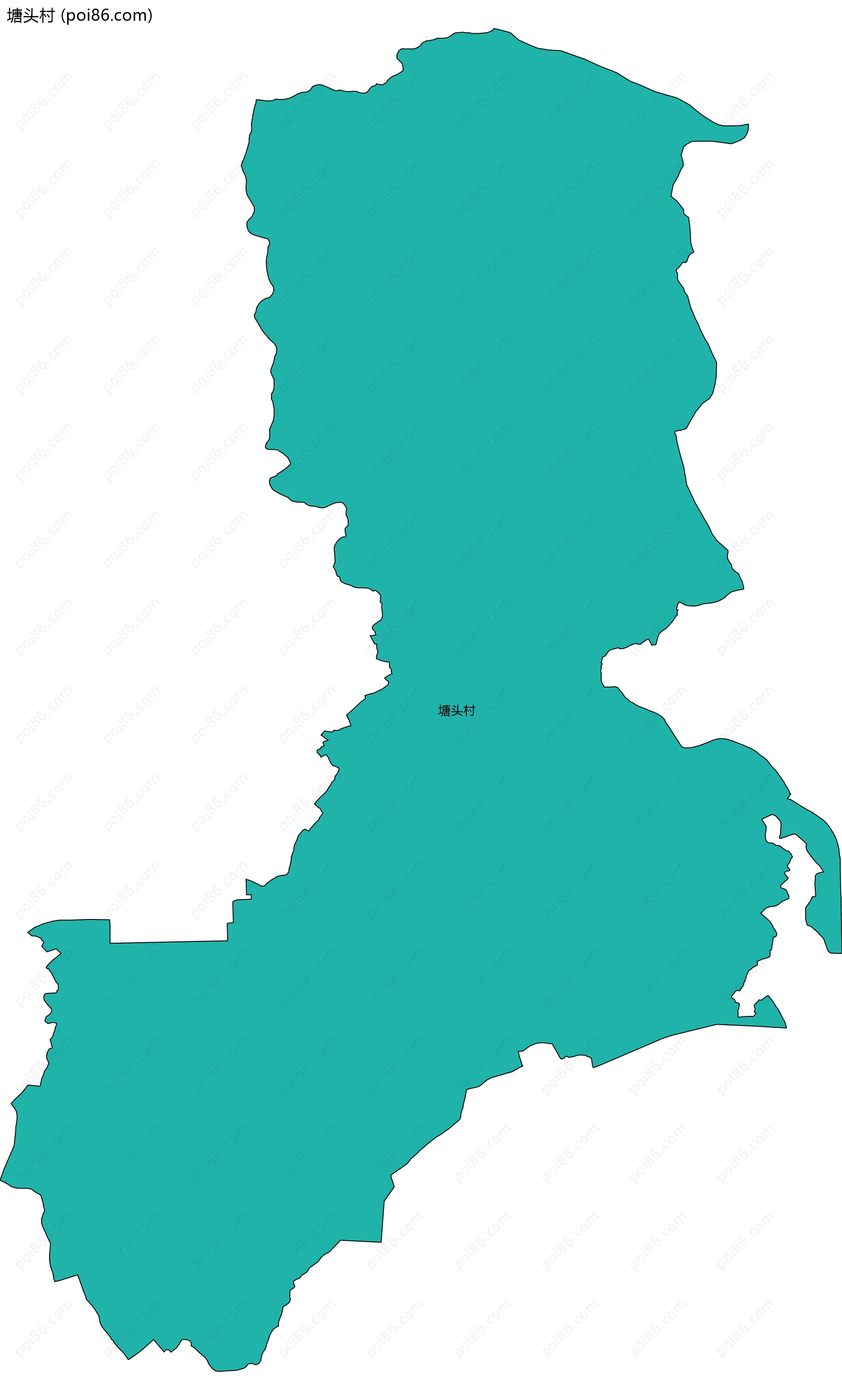 塘头村边界地图