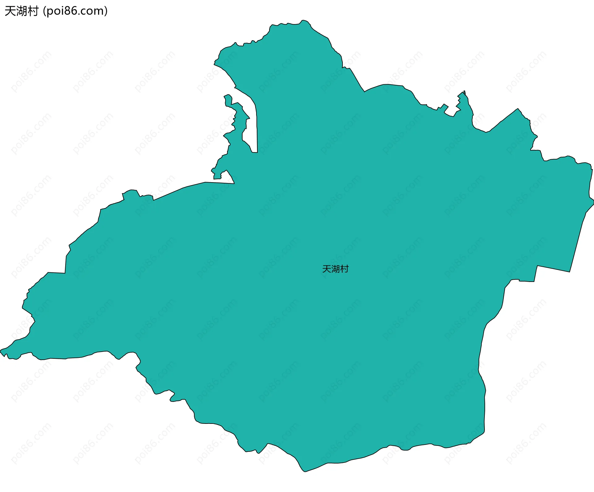天湖村边界地图