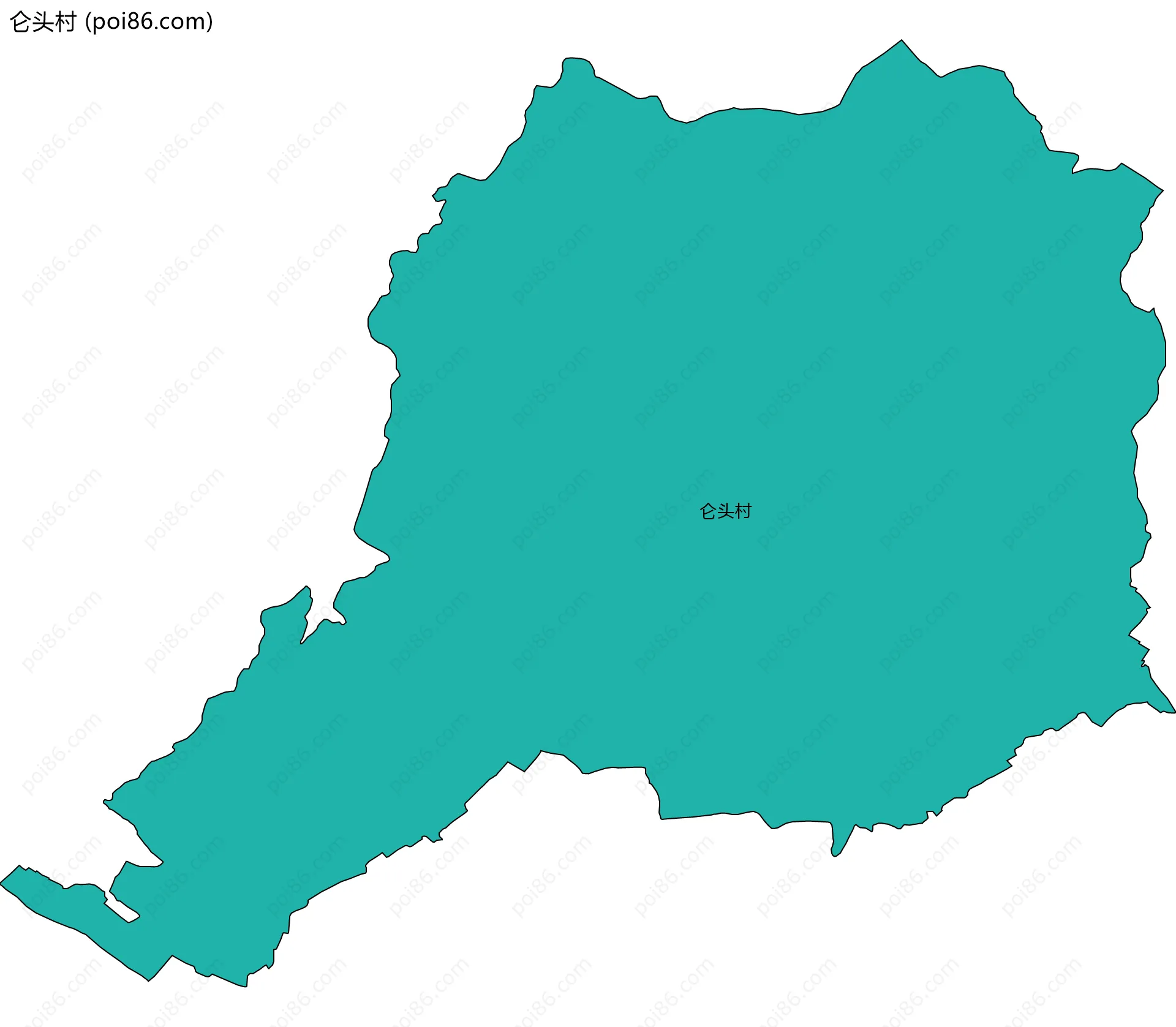 仑头村边界地图