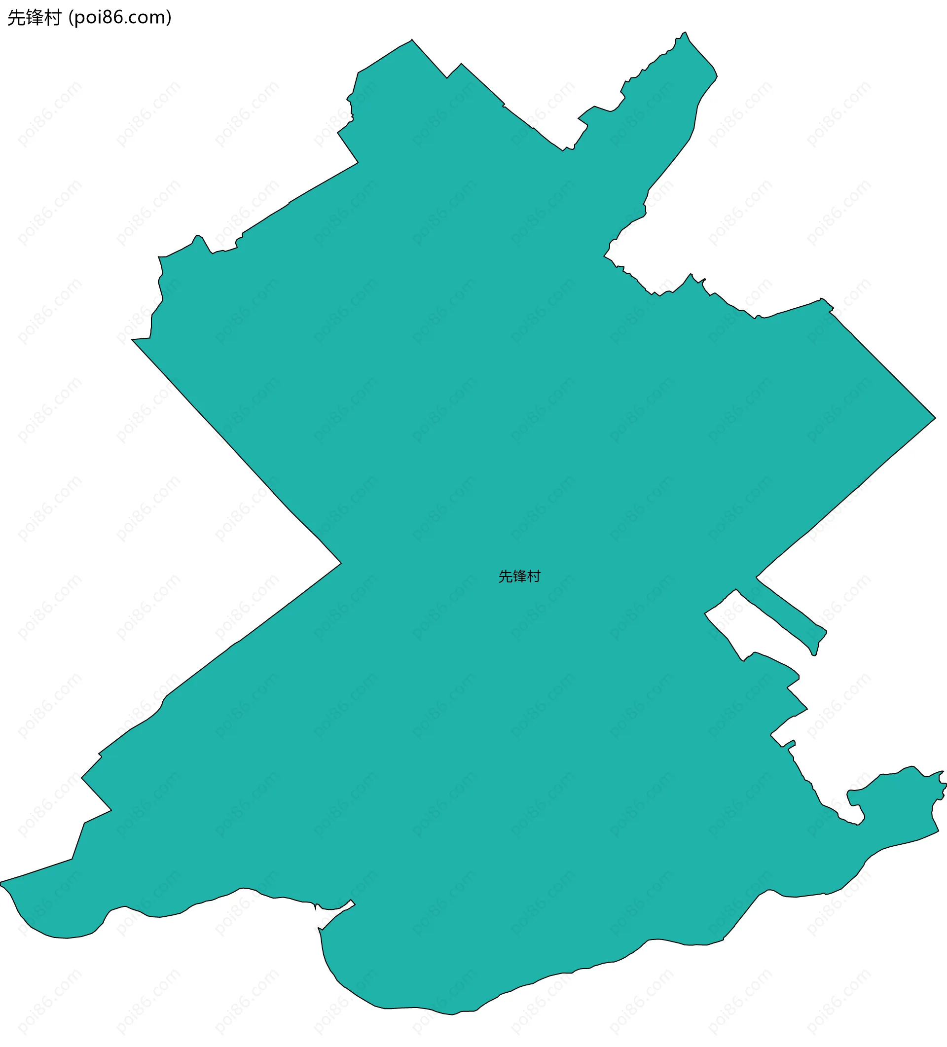 先锋村边界地图