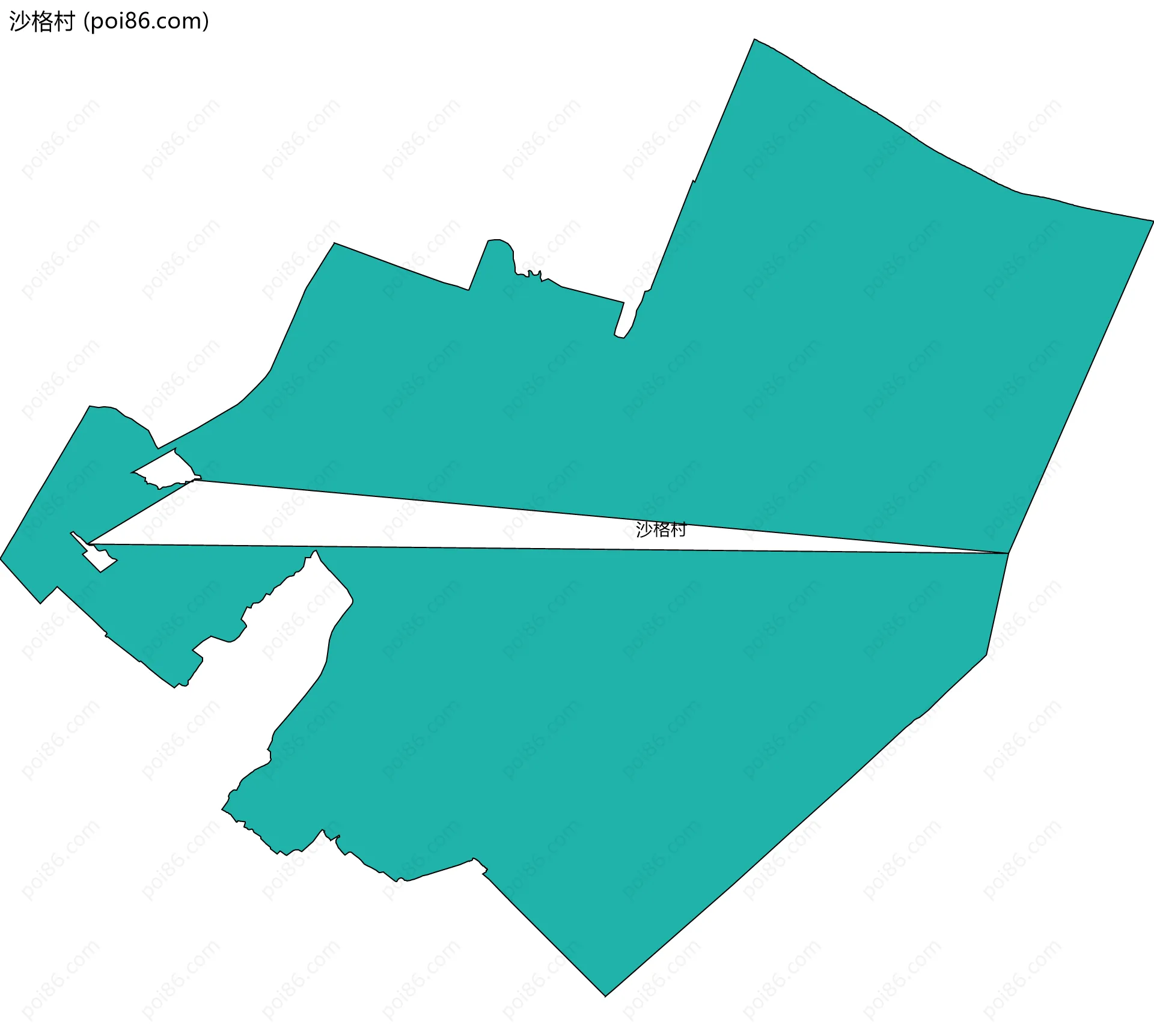 沙格村边界地图