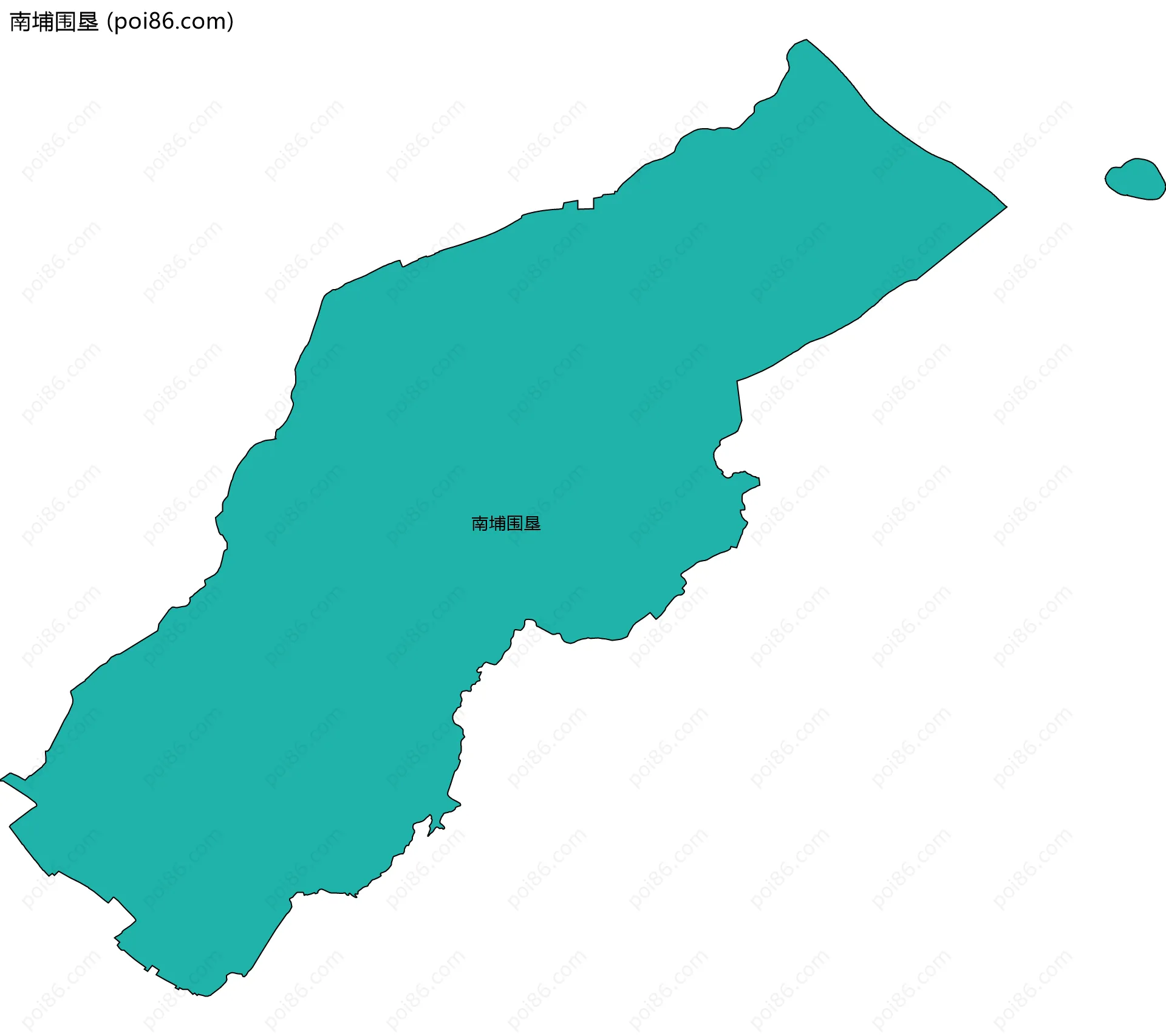 南埔围垦边界地图