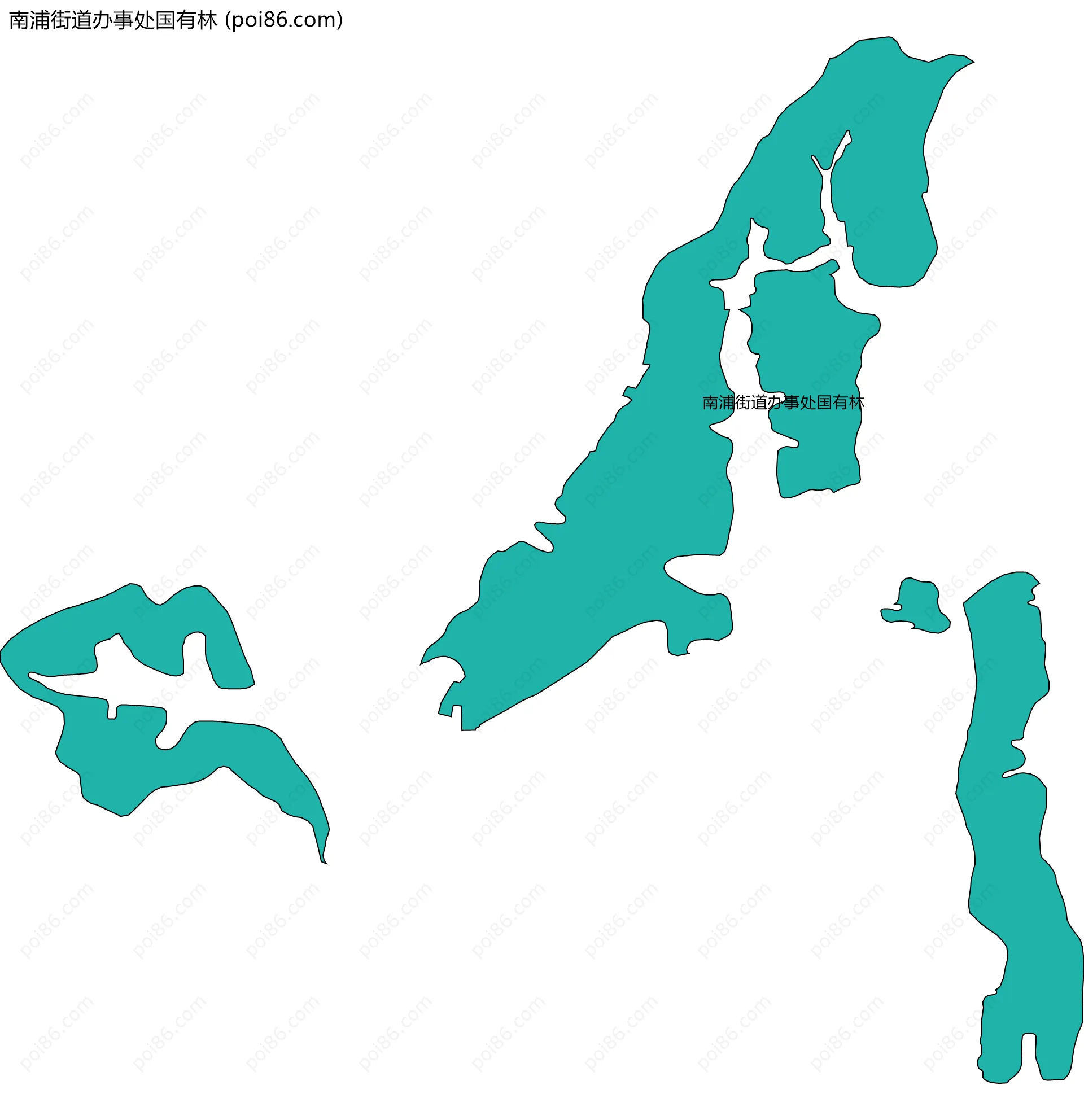 南浦街道办事处国有林边界地图