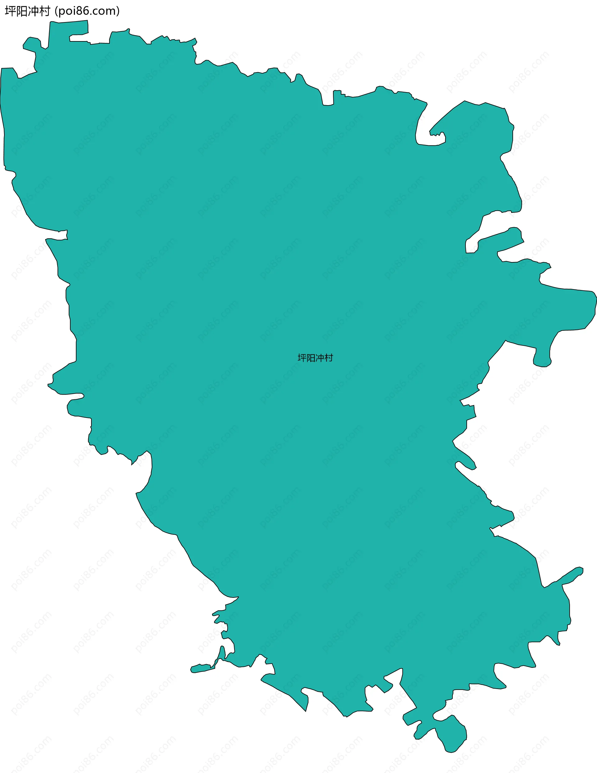 坪阳冲村边界地图