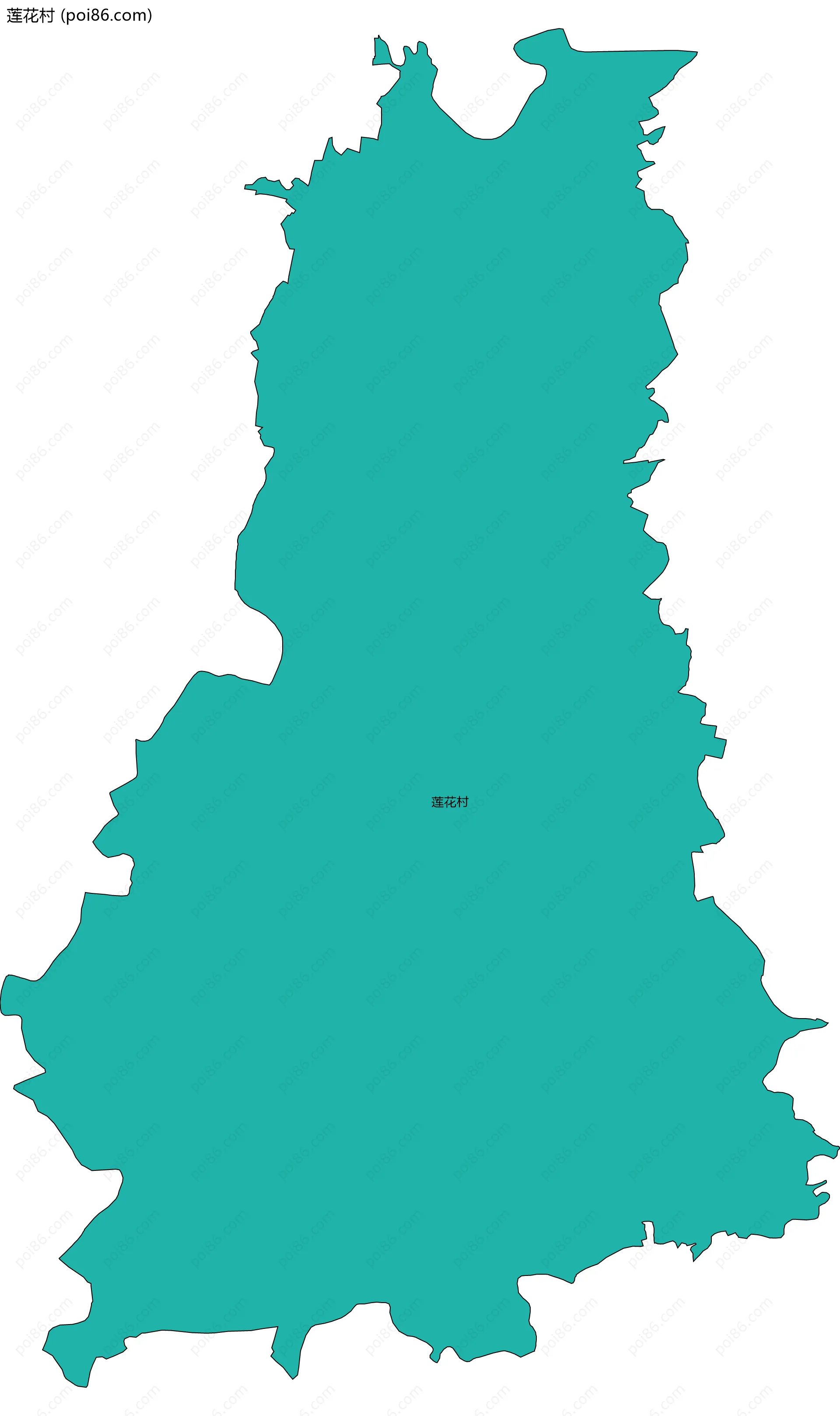 莲花村边界地图