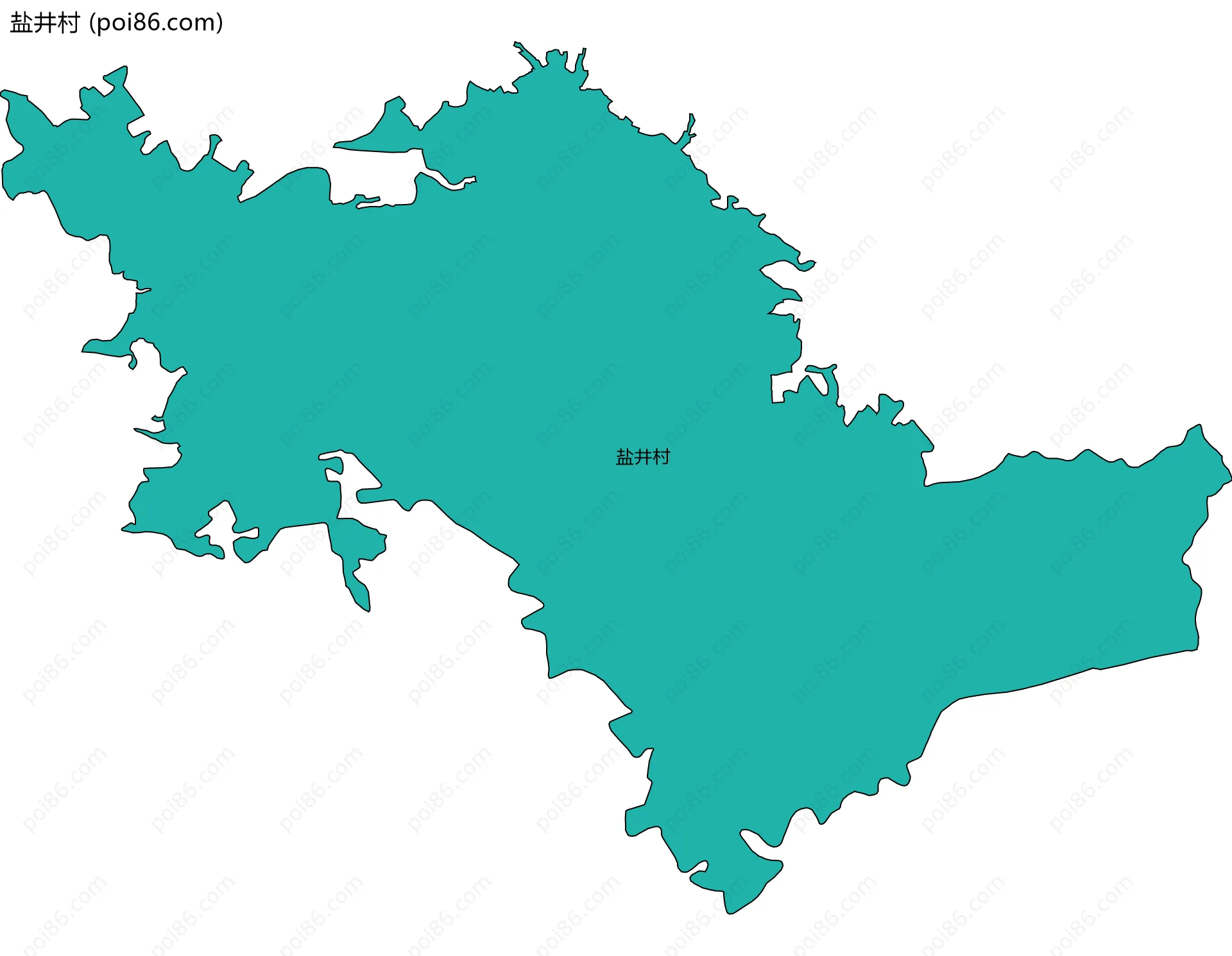 盐井村边界地图