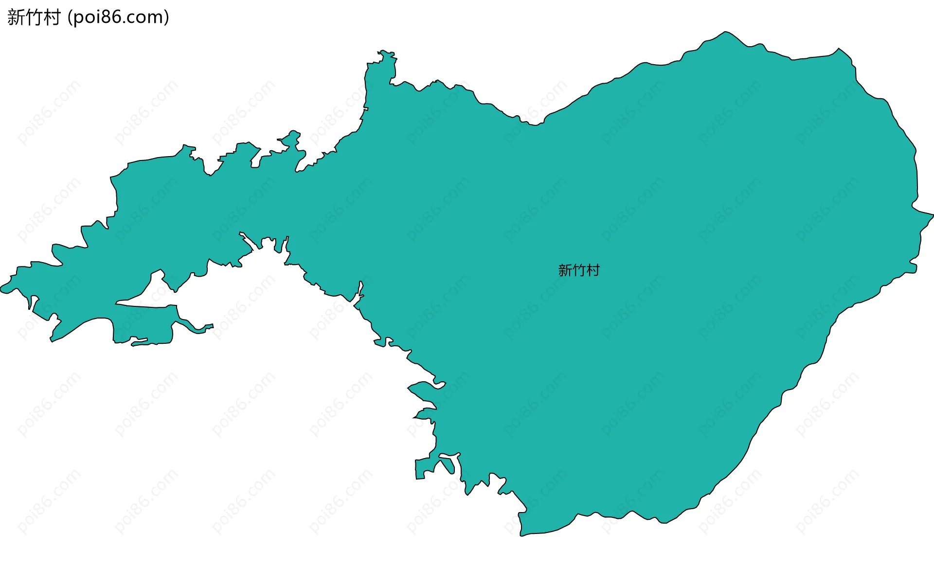 新竹村边界地图