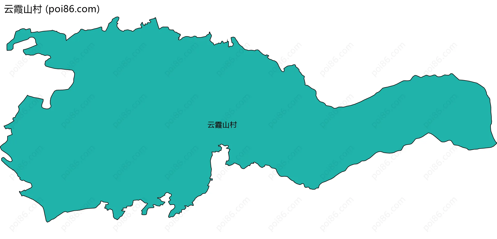 云霞山村边界地图