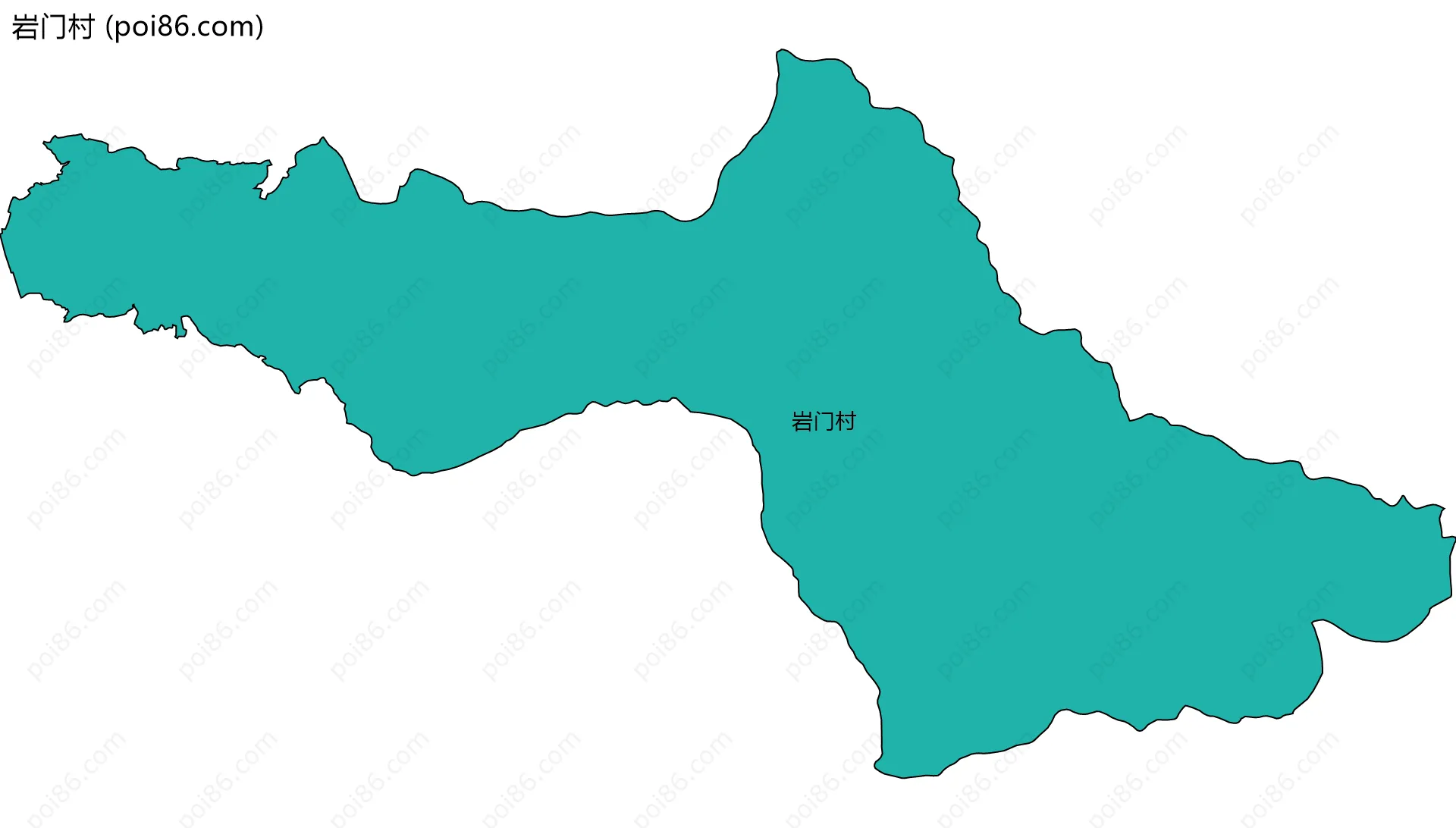 岩门村边界地图