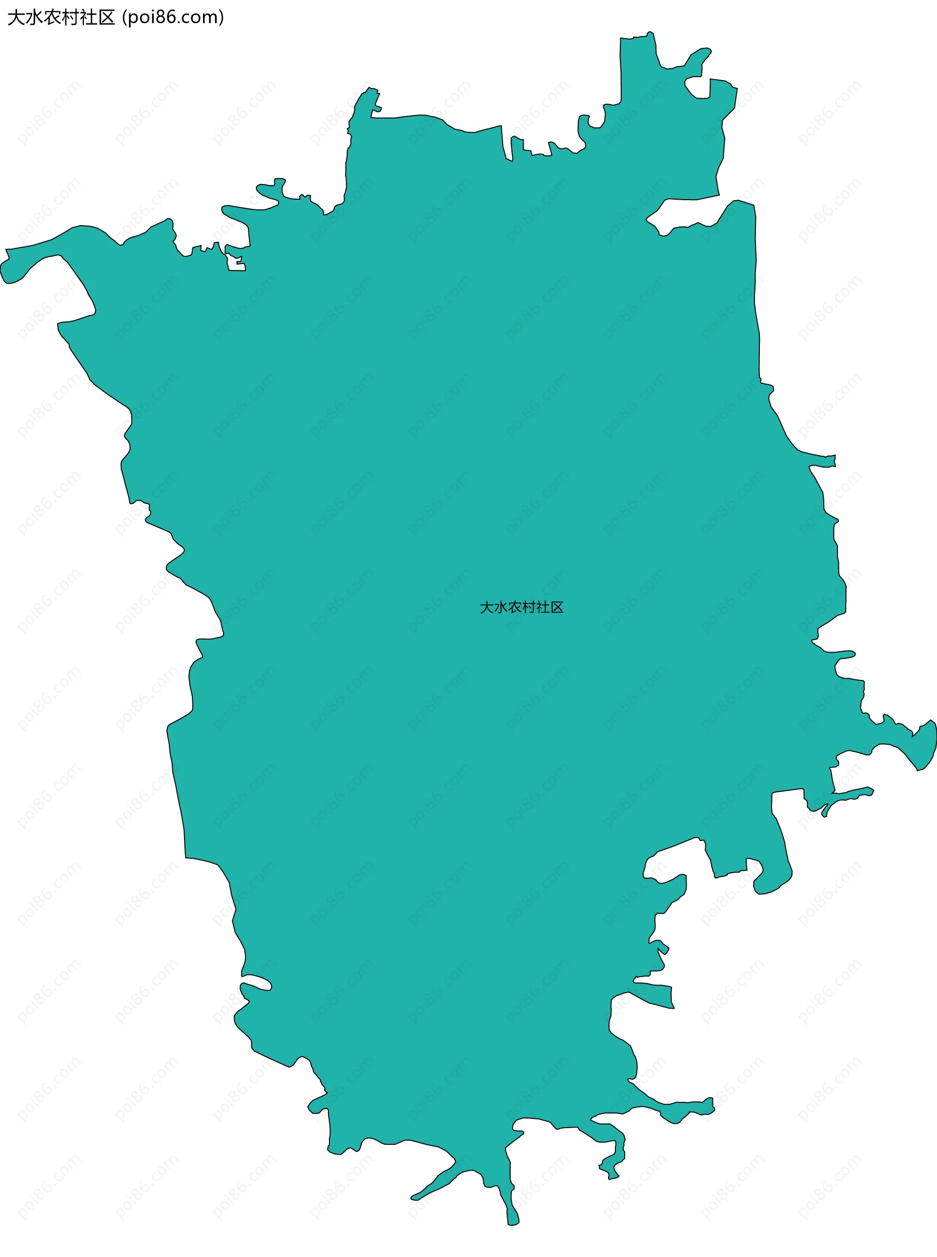 大水农村社区边界地图
