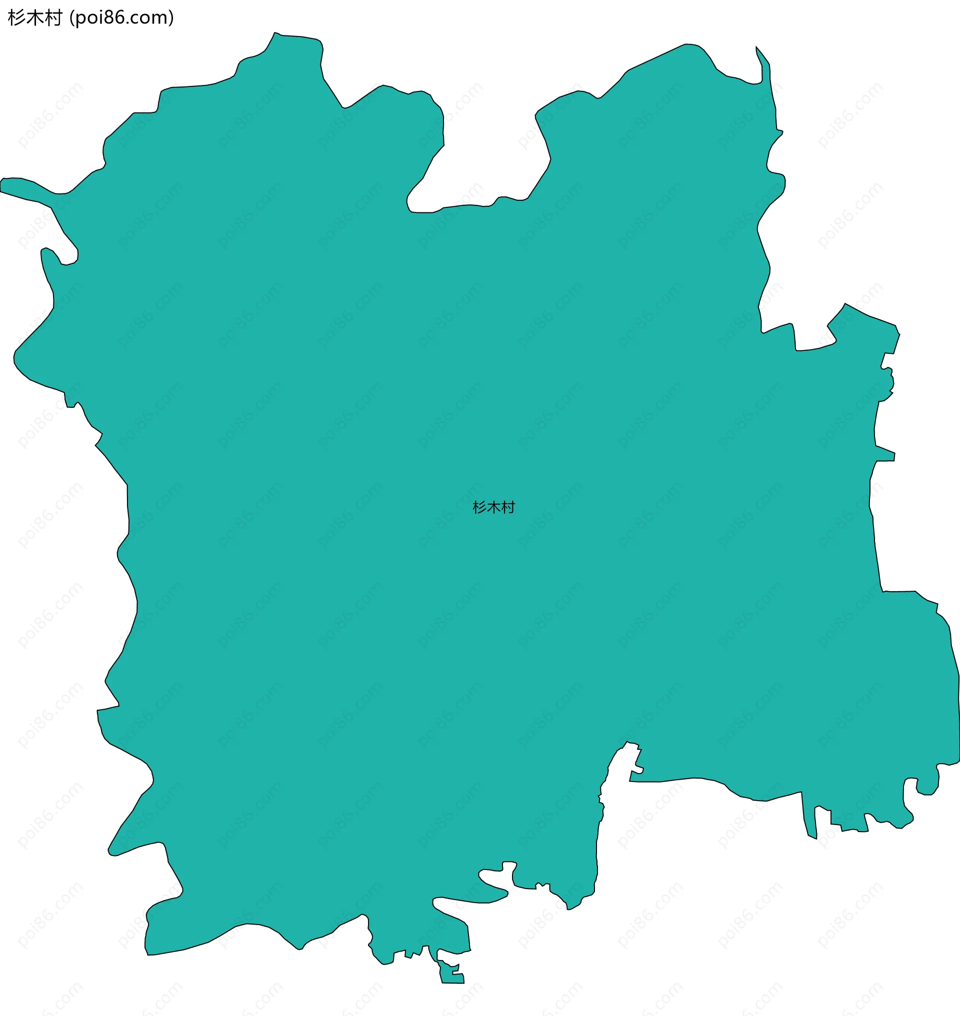 杉木村边界地图