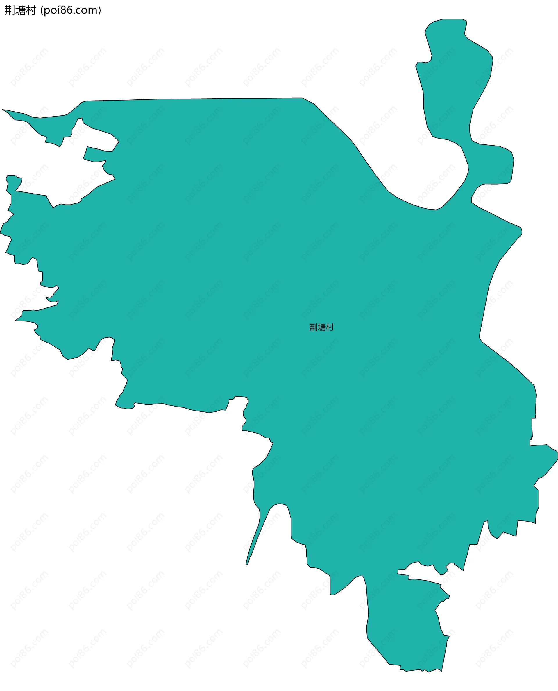 荆塘村边界地图