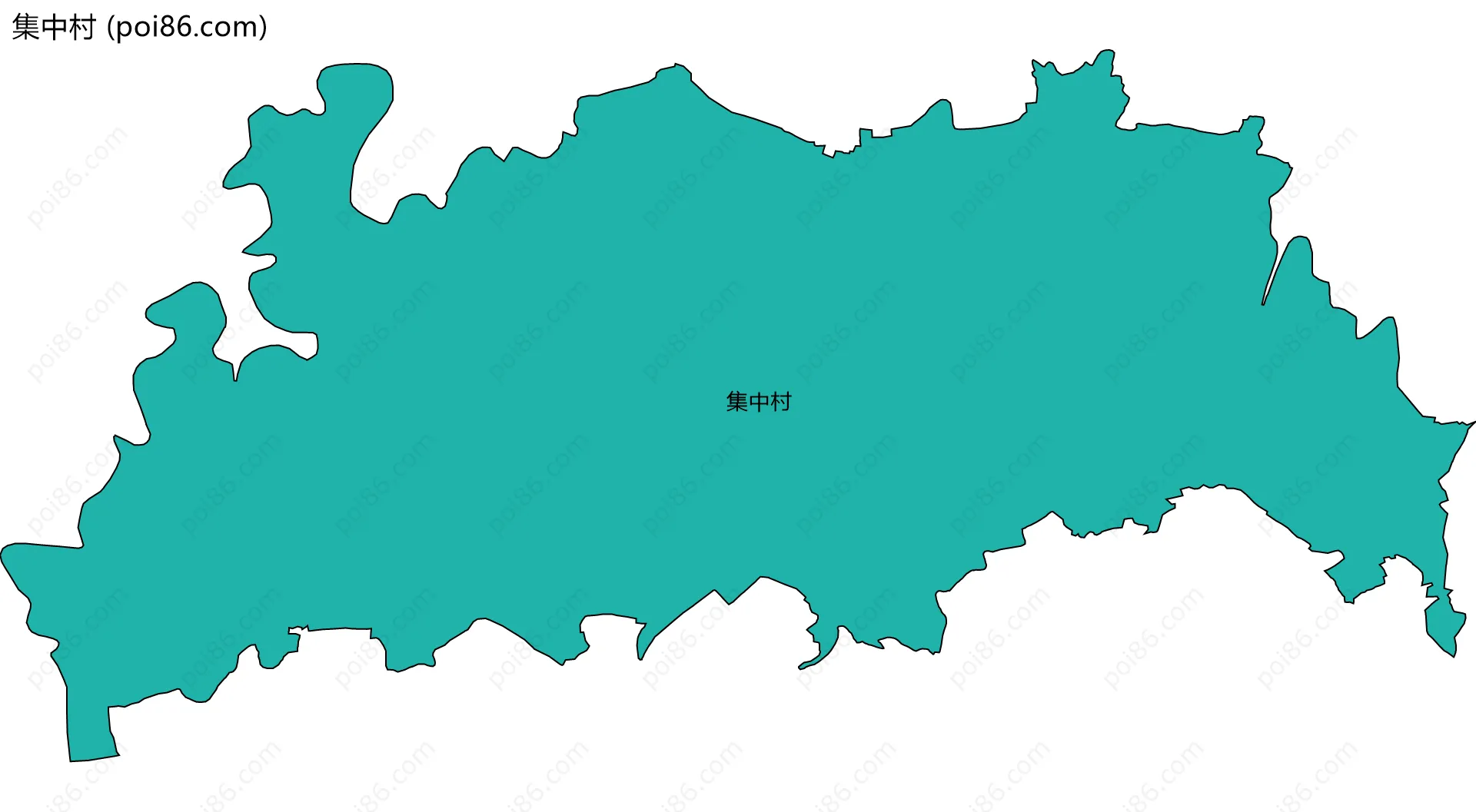 集中村边界地图