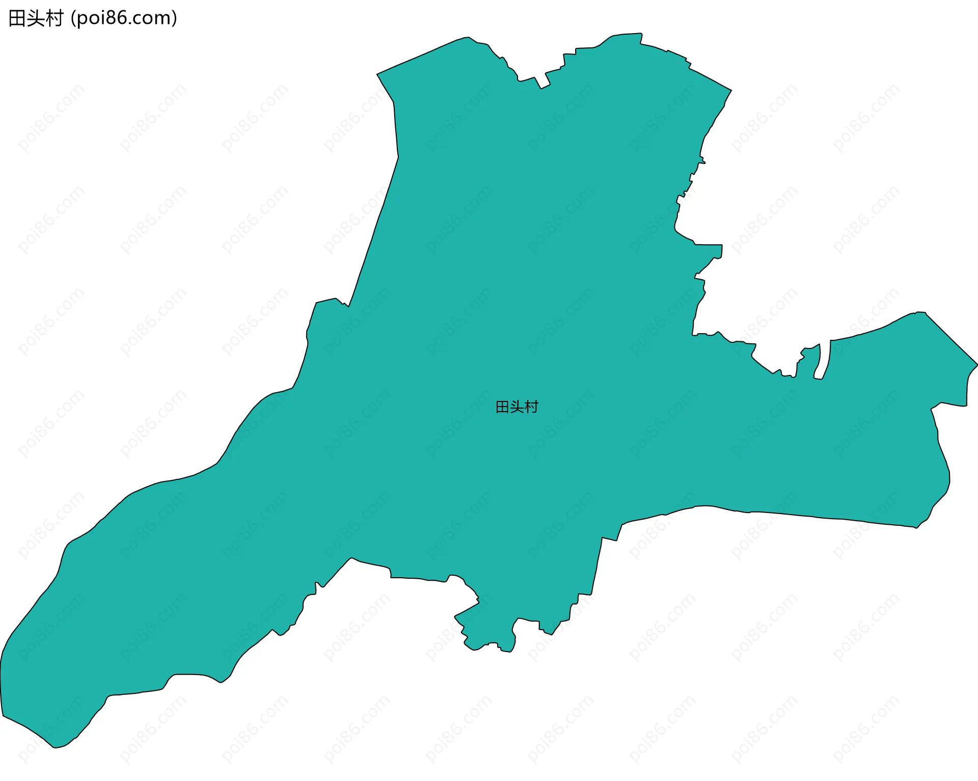 田头村边界地图