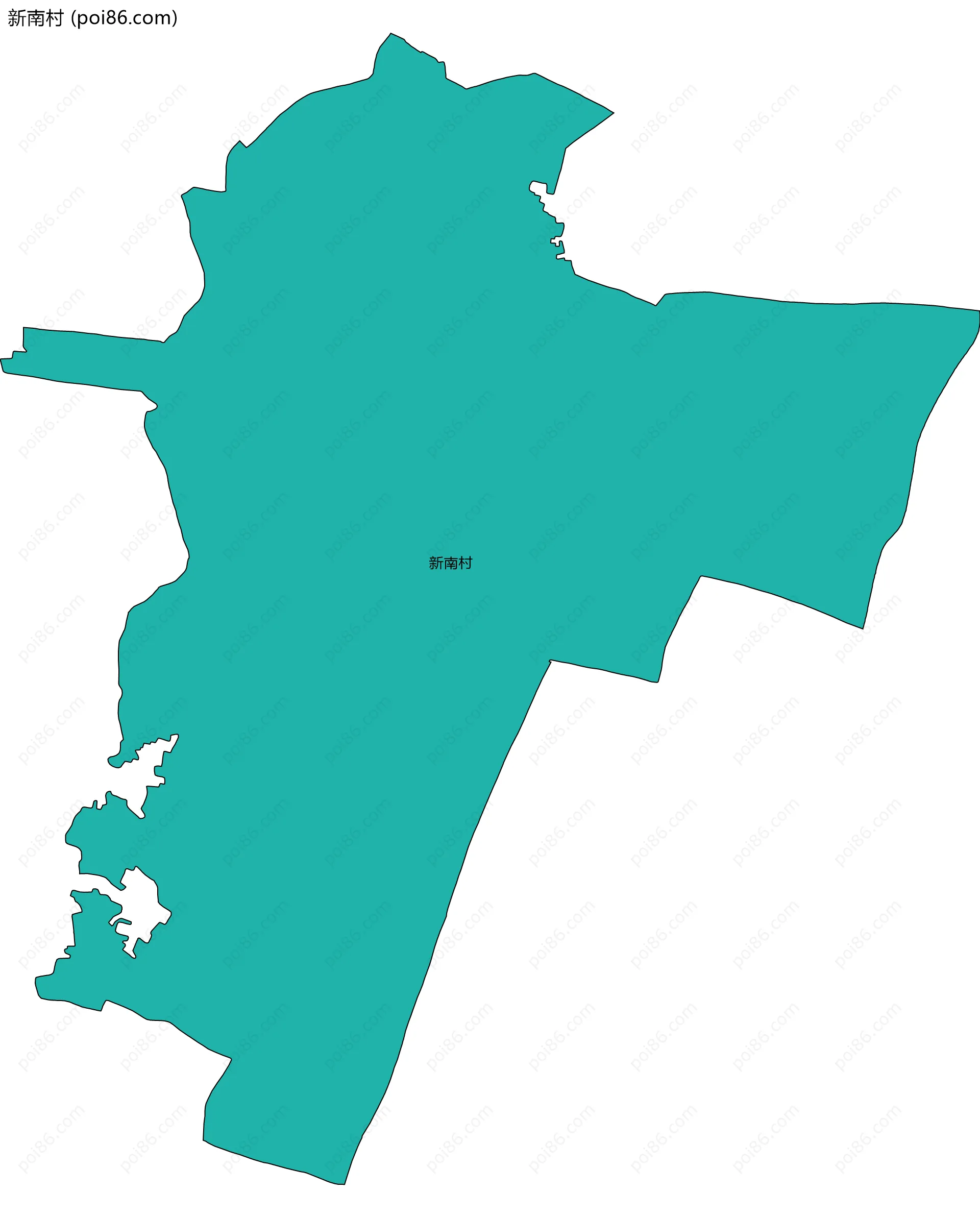 新南村边界地图