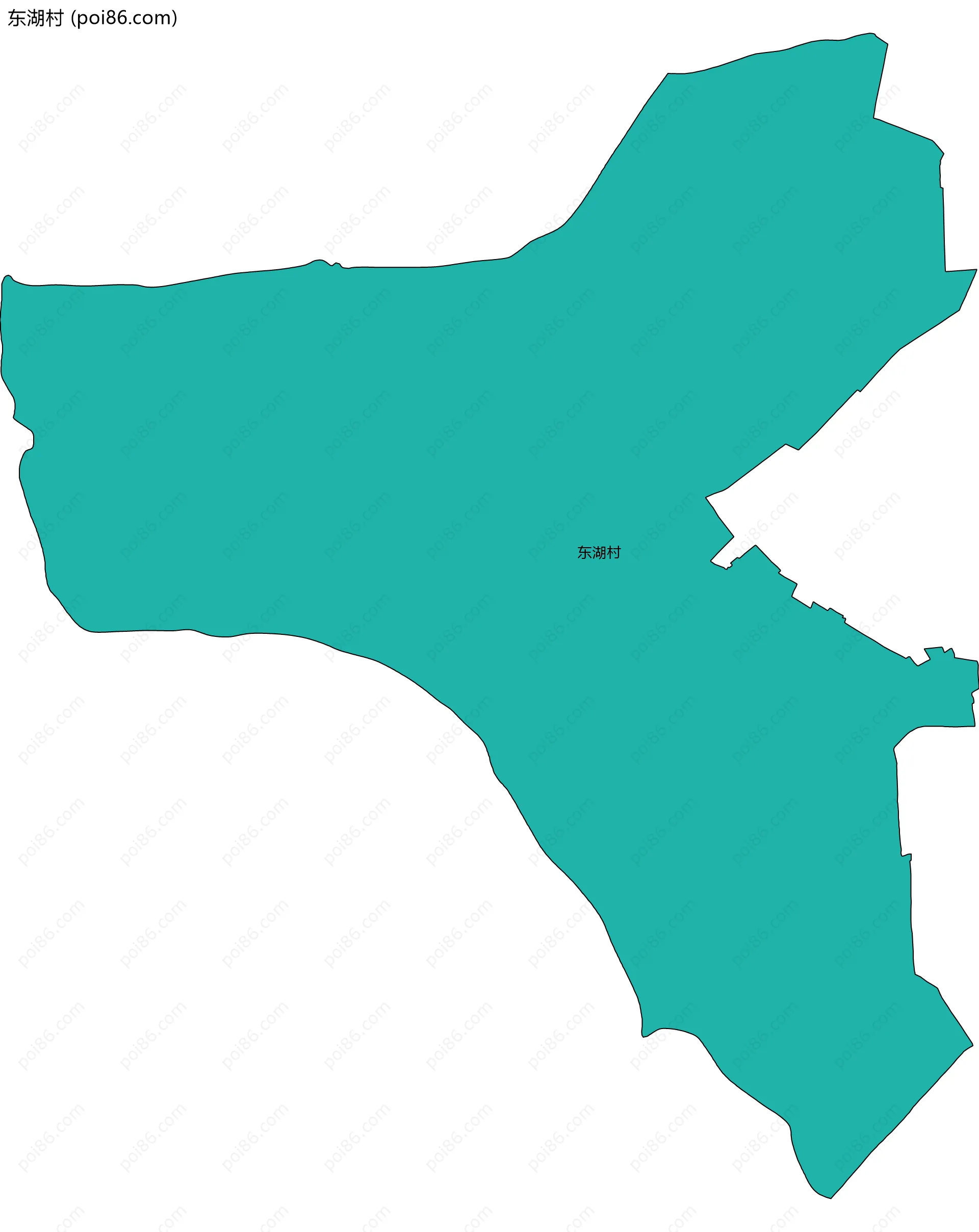 东湖村边界地图