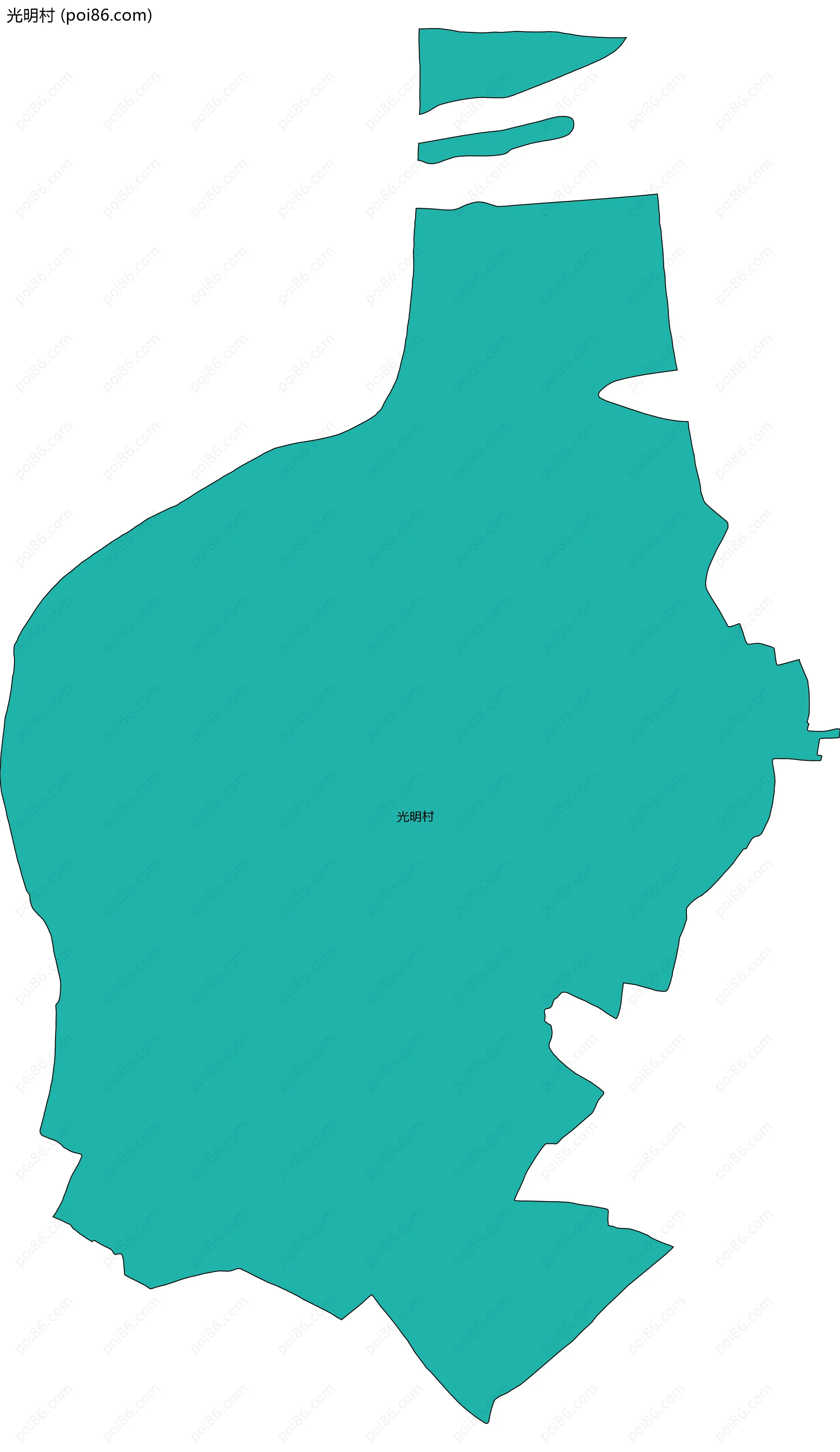 光明村边界地图