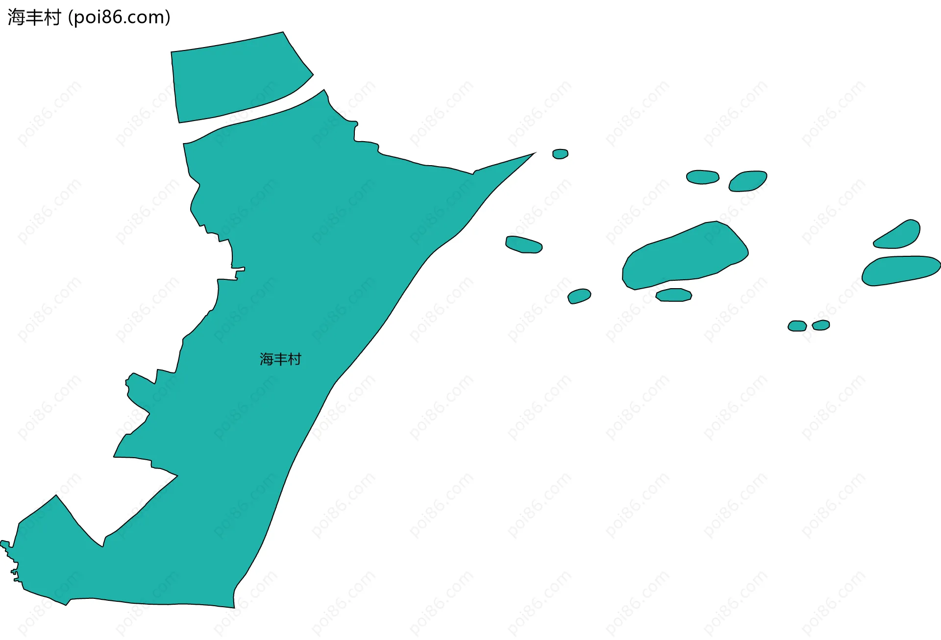 海丰村边界地图