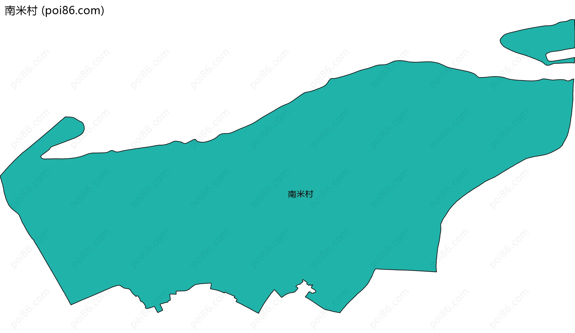 南米村边界地图