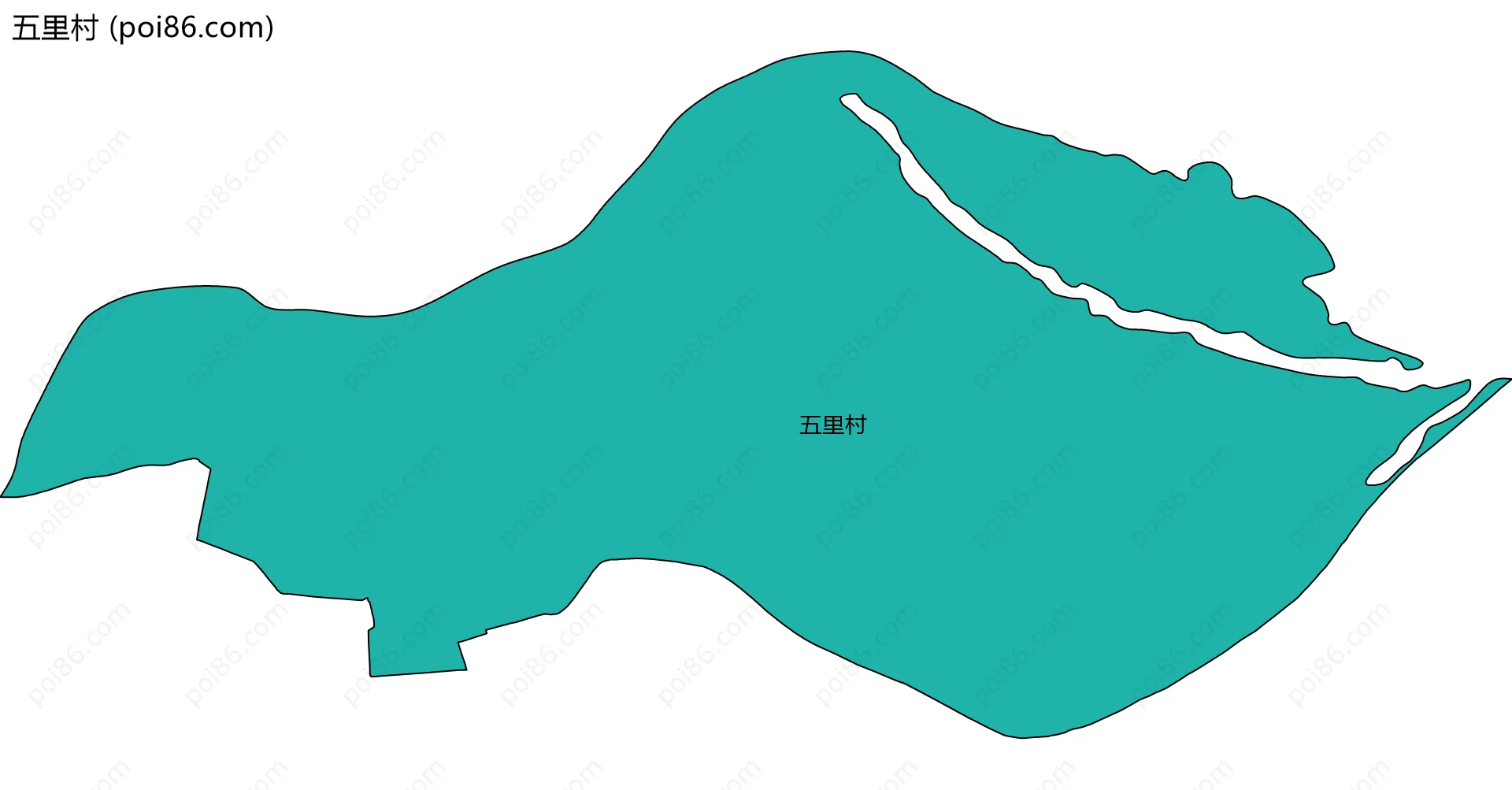 五里村边界地图