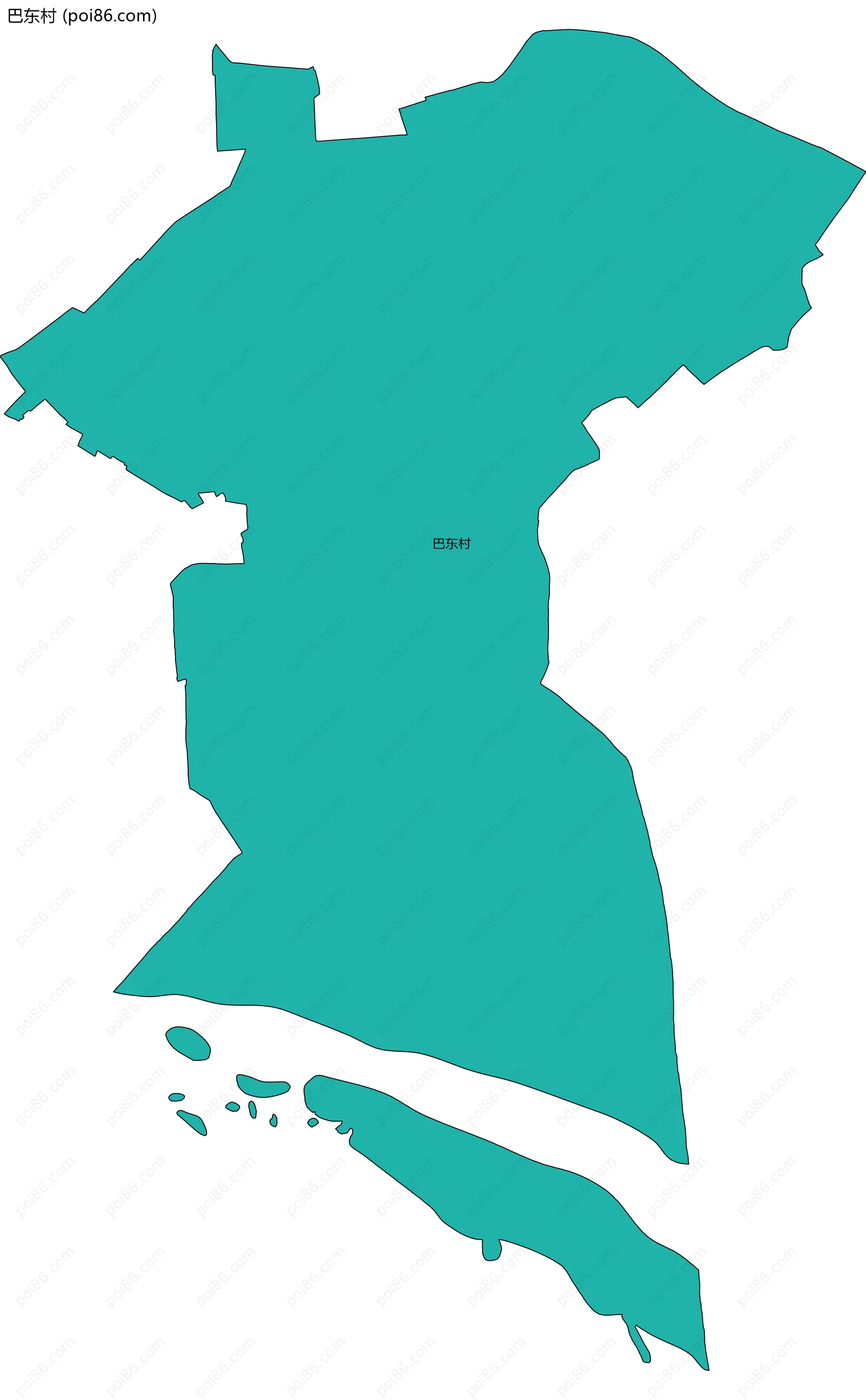 巴东村边界地图