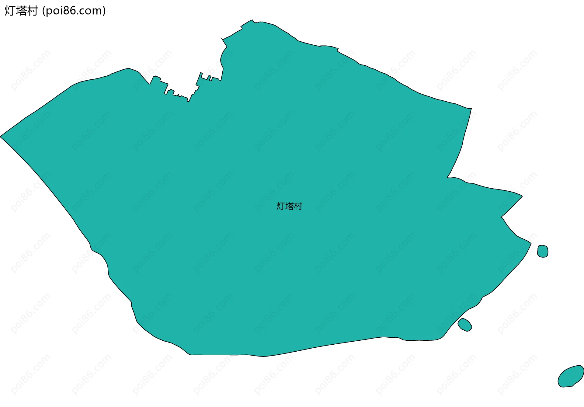 灯塔村边界地图