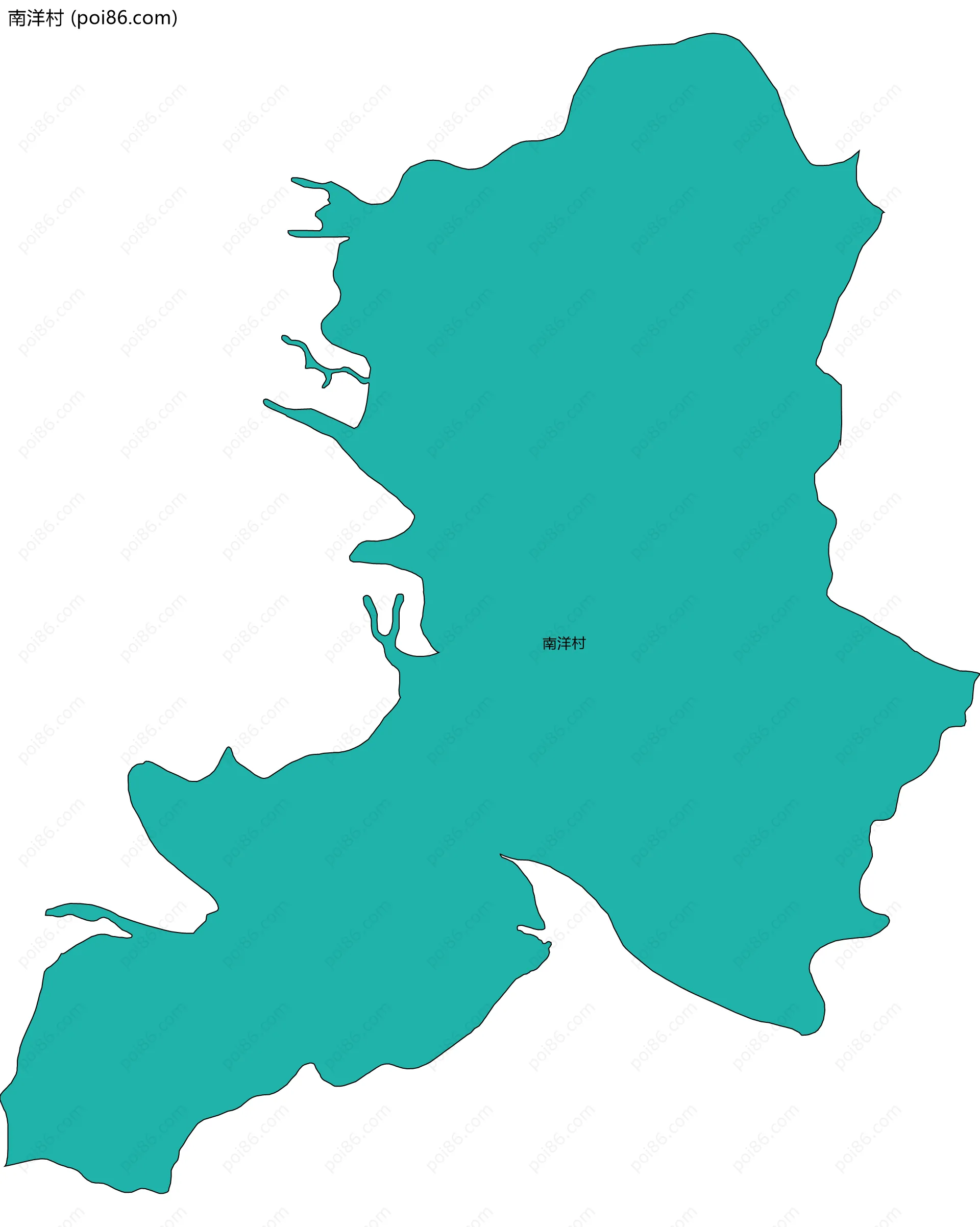 南洋村边界地图