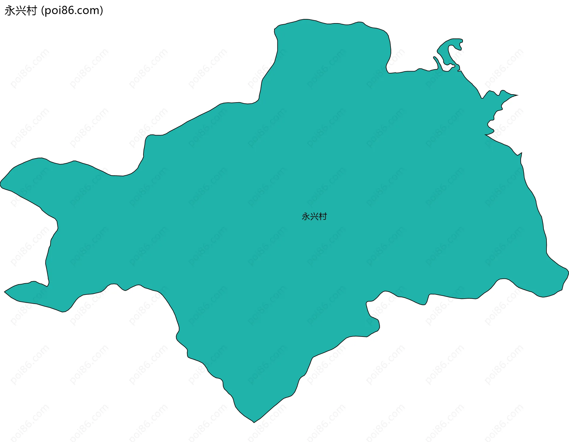 永兴村边界地图