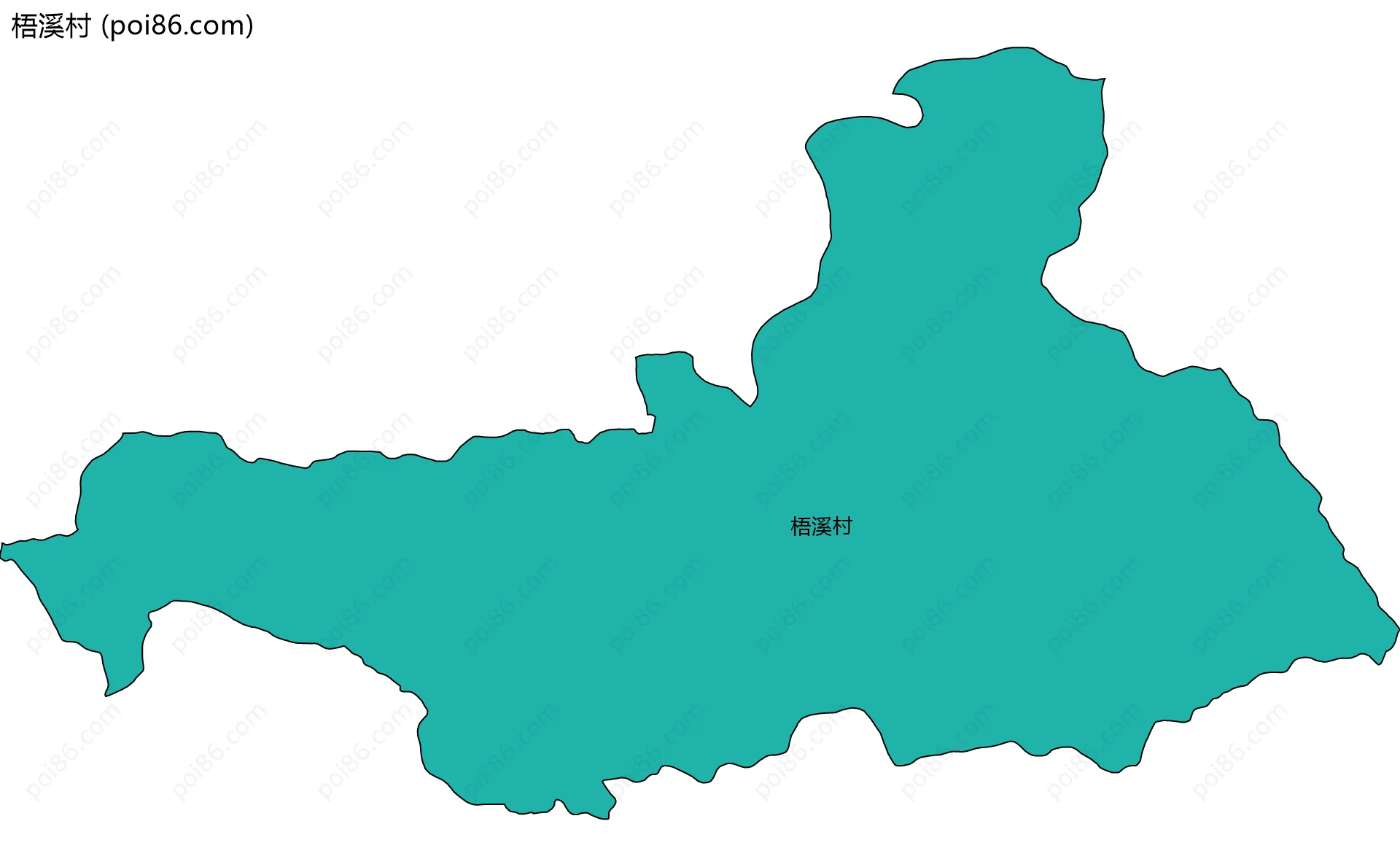 梧溪村边界地图