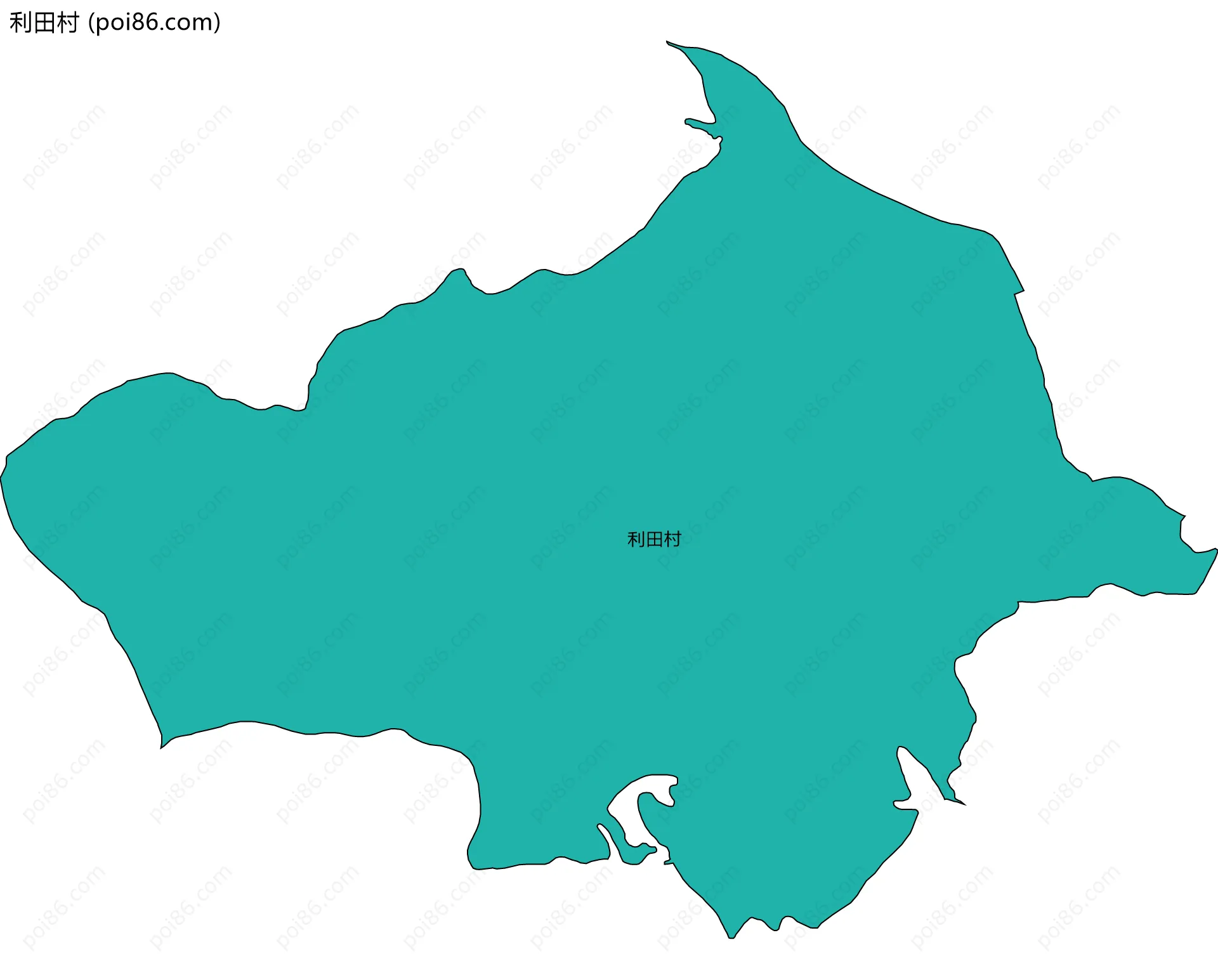 利田村边界地图