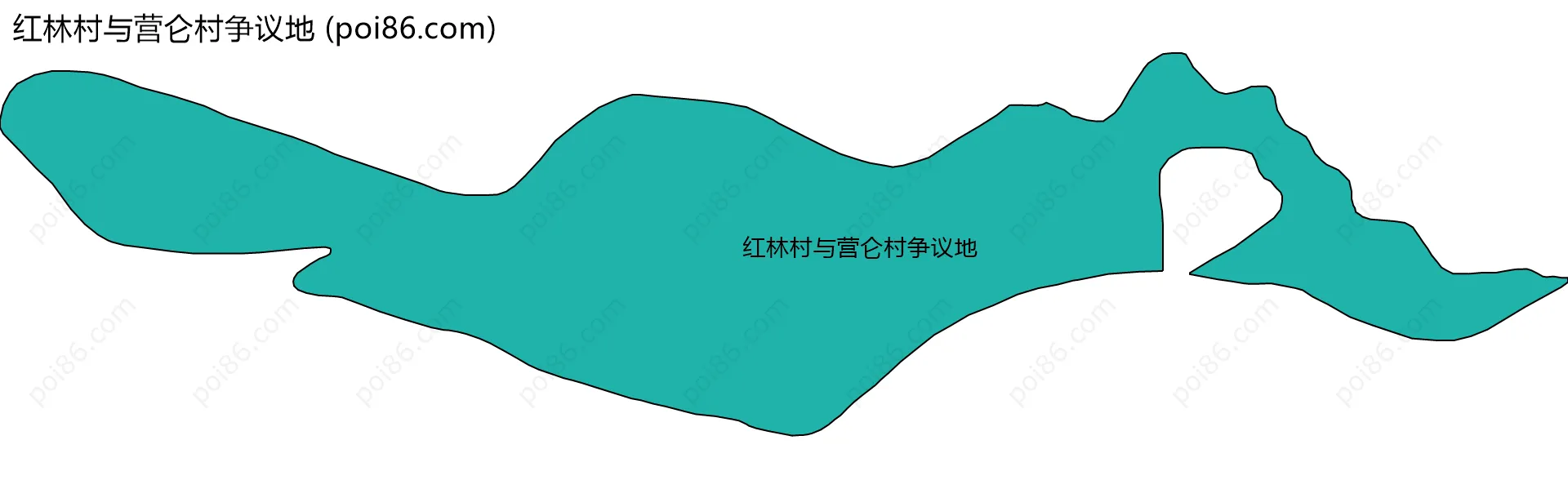 红林村与营仑村争议地边界地图