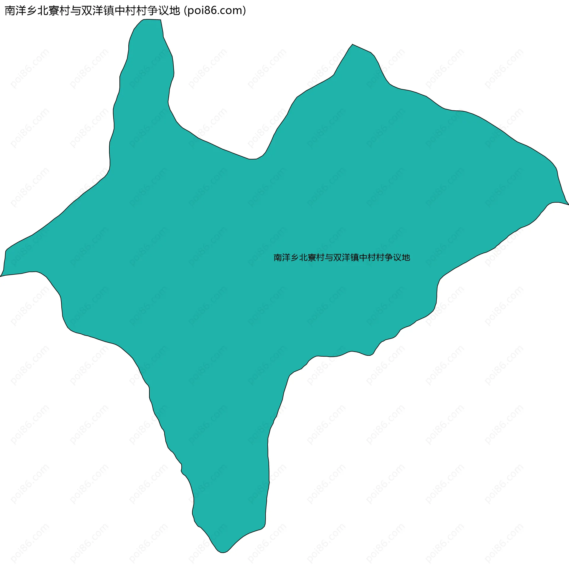 南洋乡北寮村与双洋镇中村村争议地边界地图