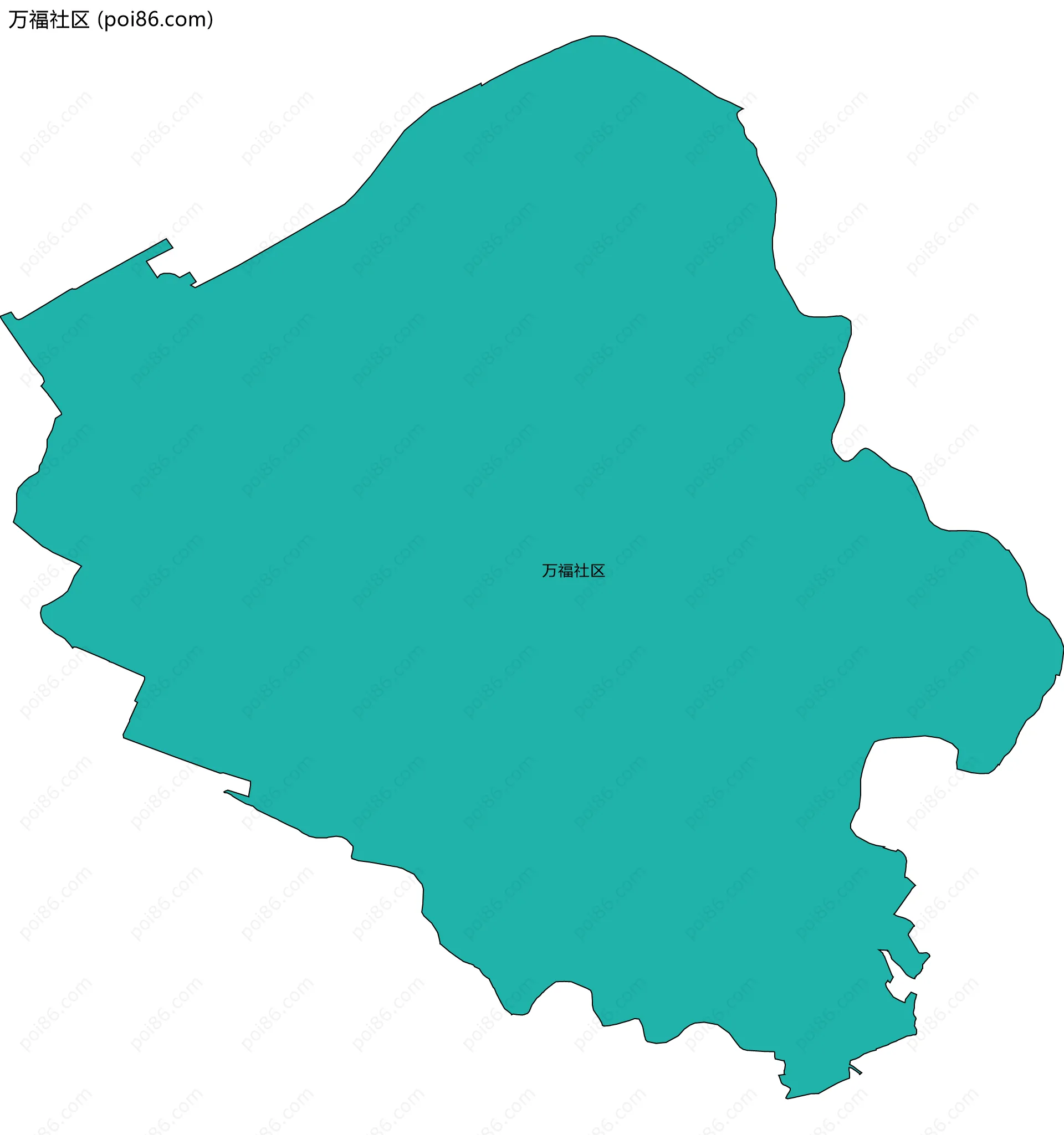 万福社区边界地图