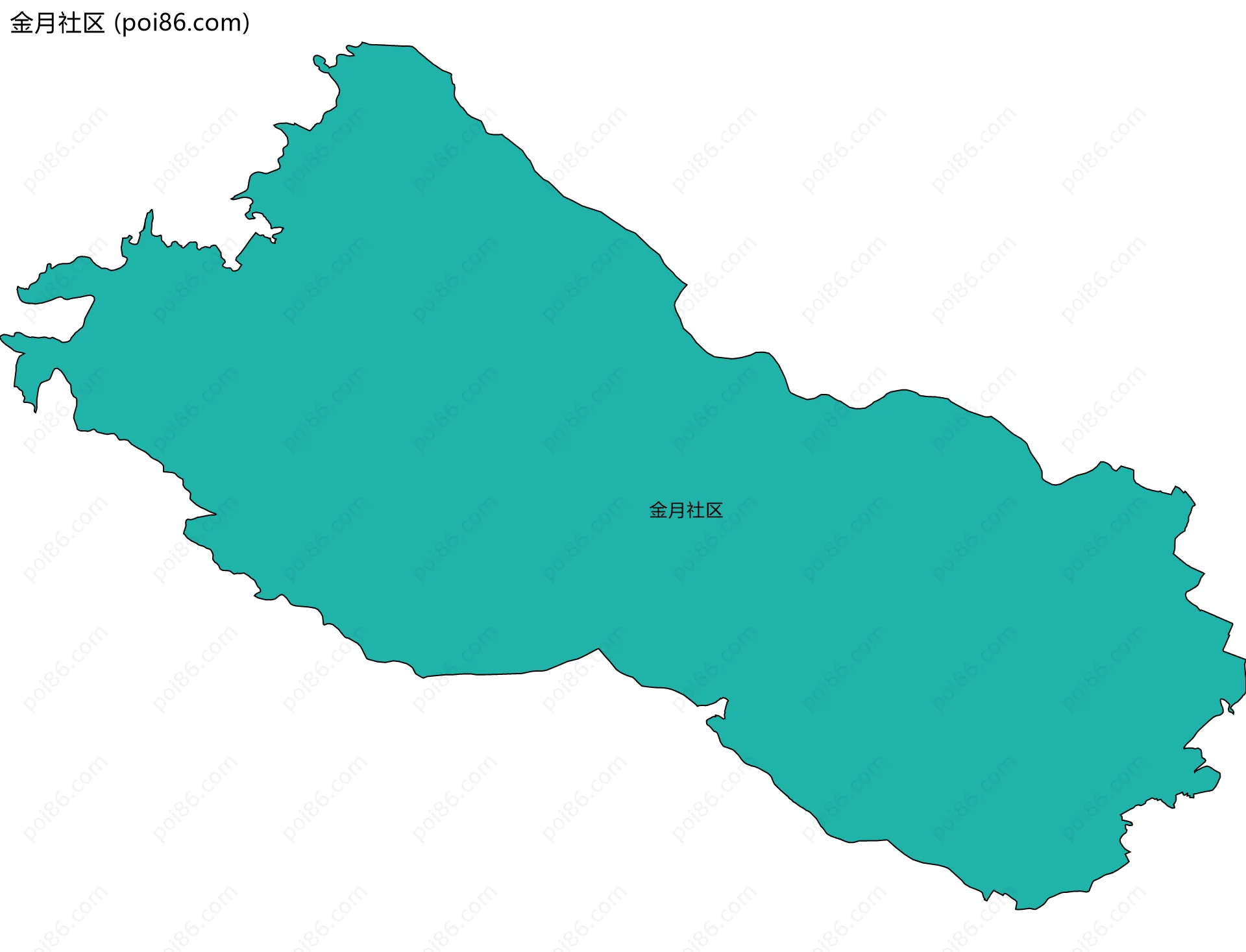 金月社区边界地图