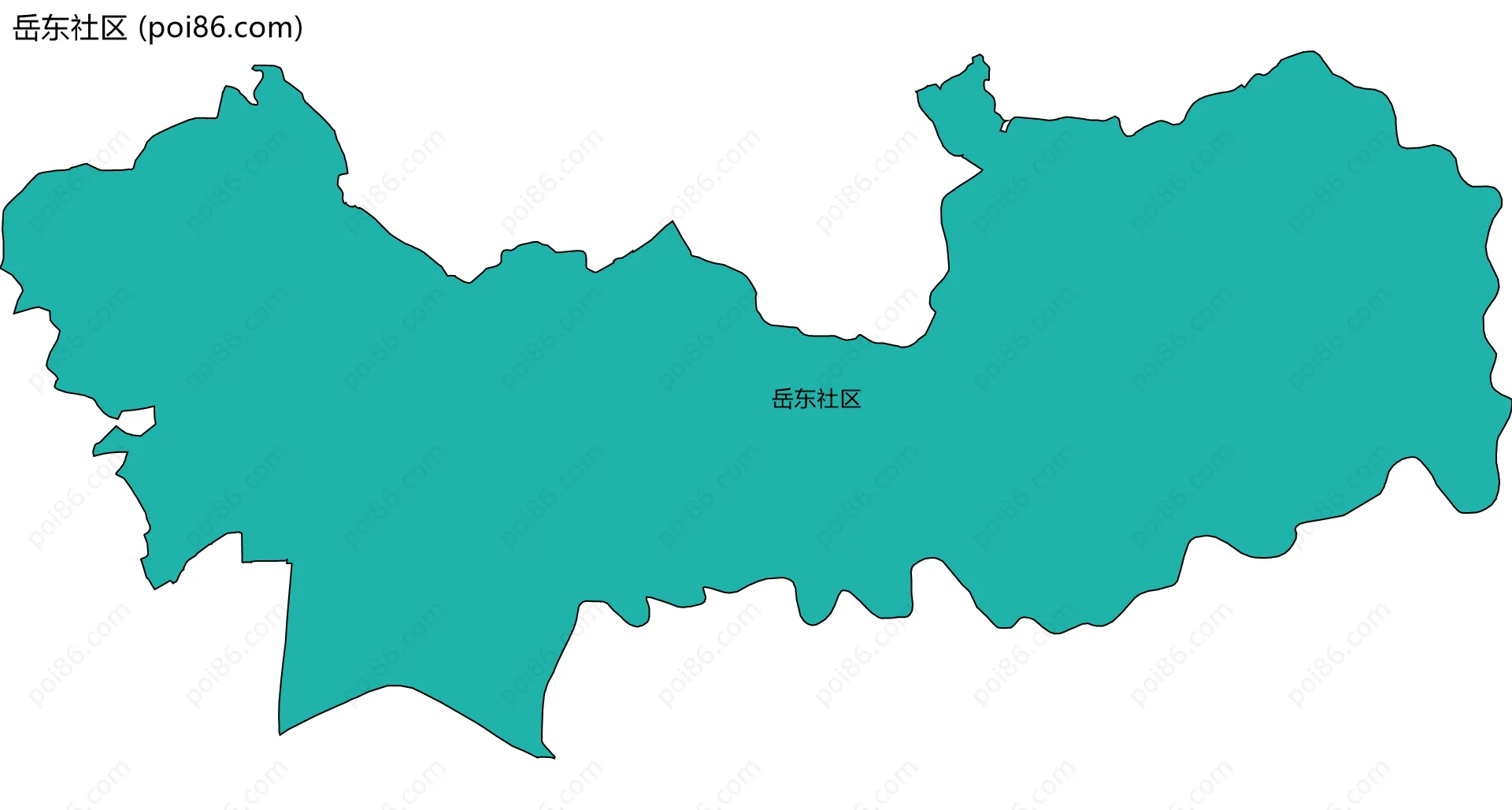 岳东社区边界地图