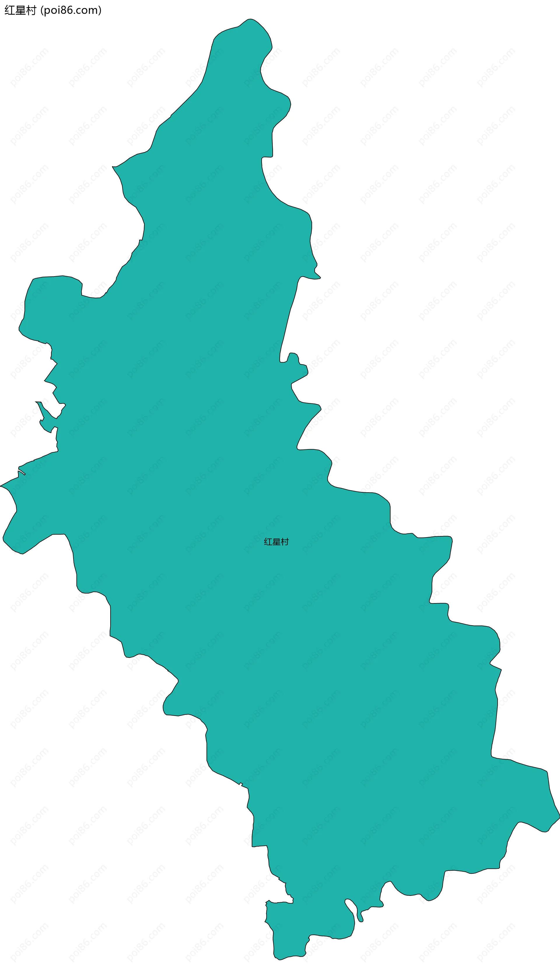 红星村边界地图