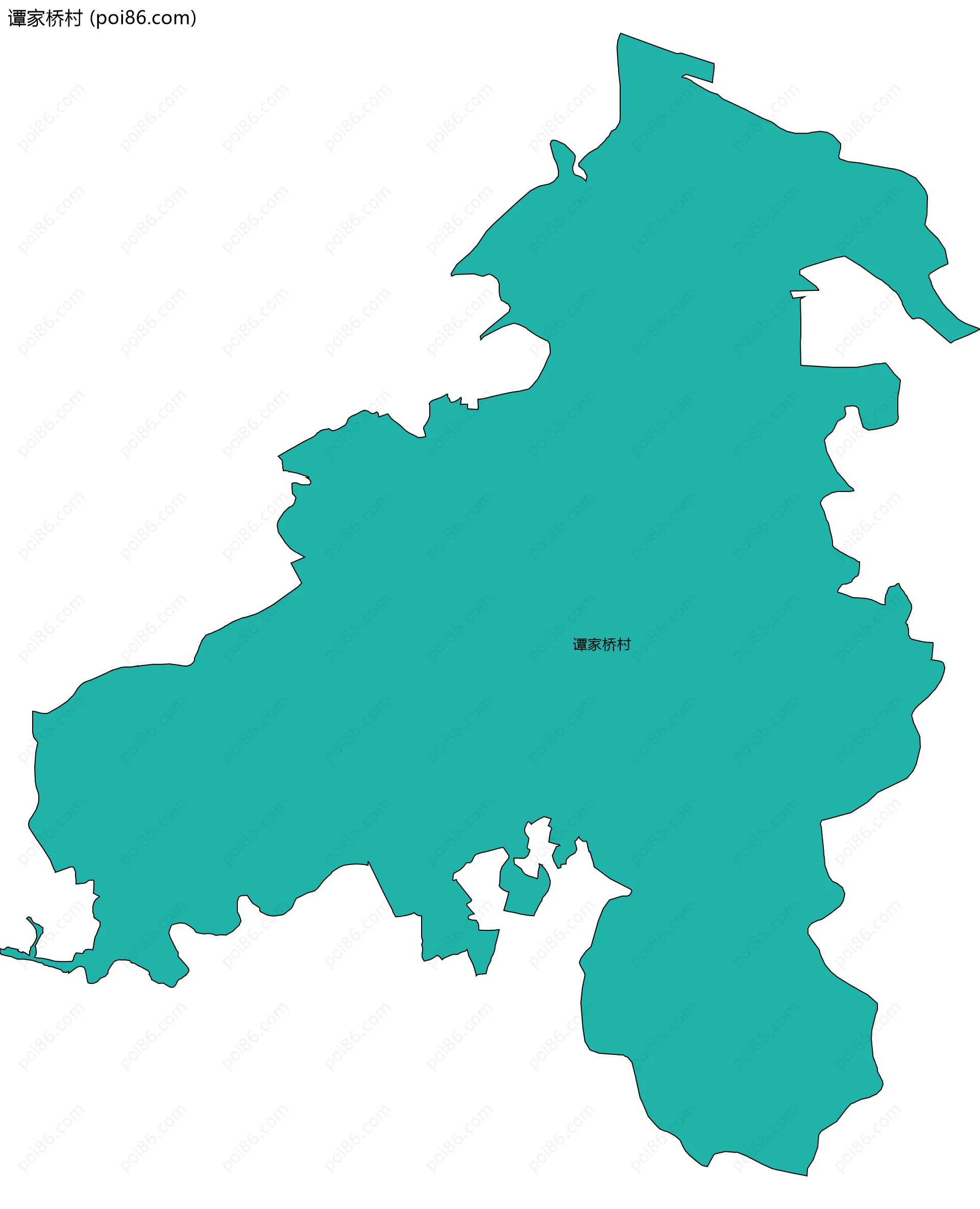 谭家桥村边界地图